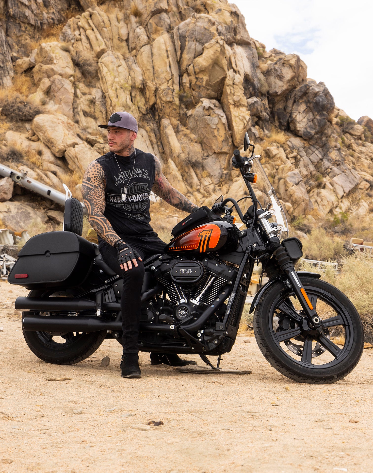 Viking Panzer Medium Leather Motorcycle Saddlebags For Harley Davidson Softail Street Bob Fxbb are Durable