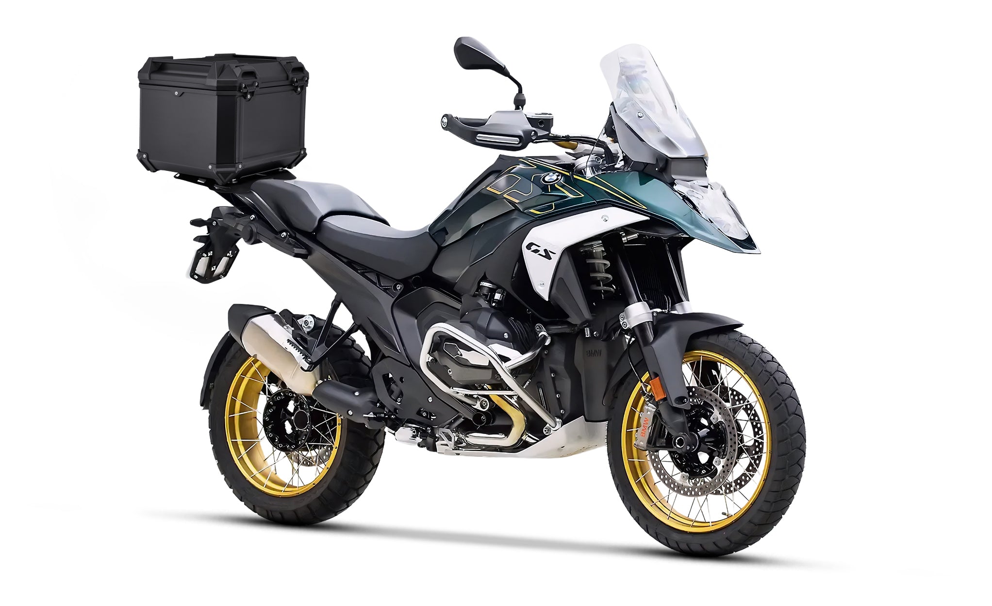 38L - Apex XL BMW R 1300 GS Aluminum Top Case Black Product on Bike View @expand