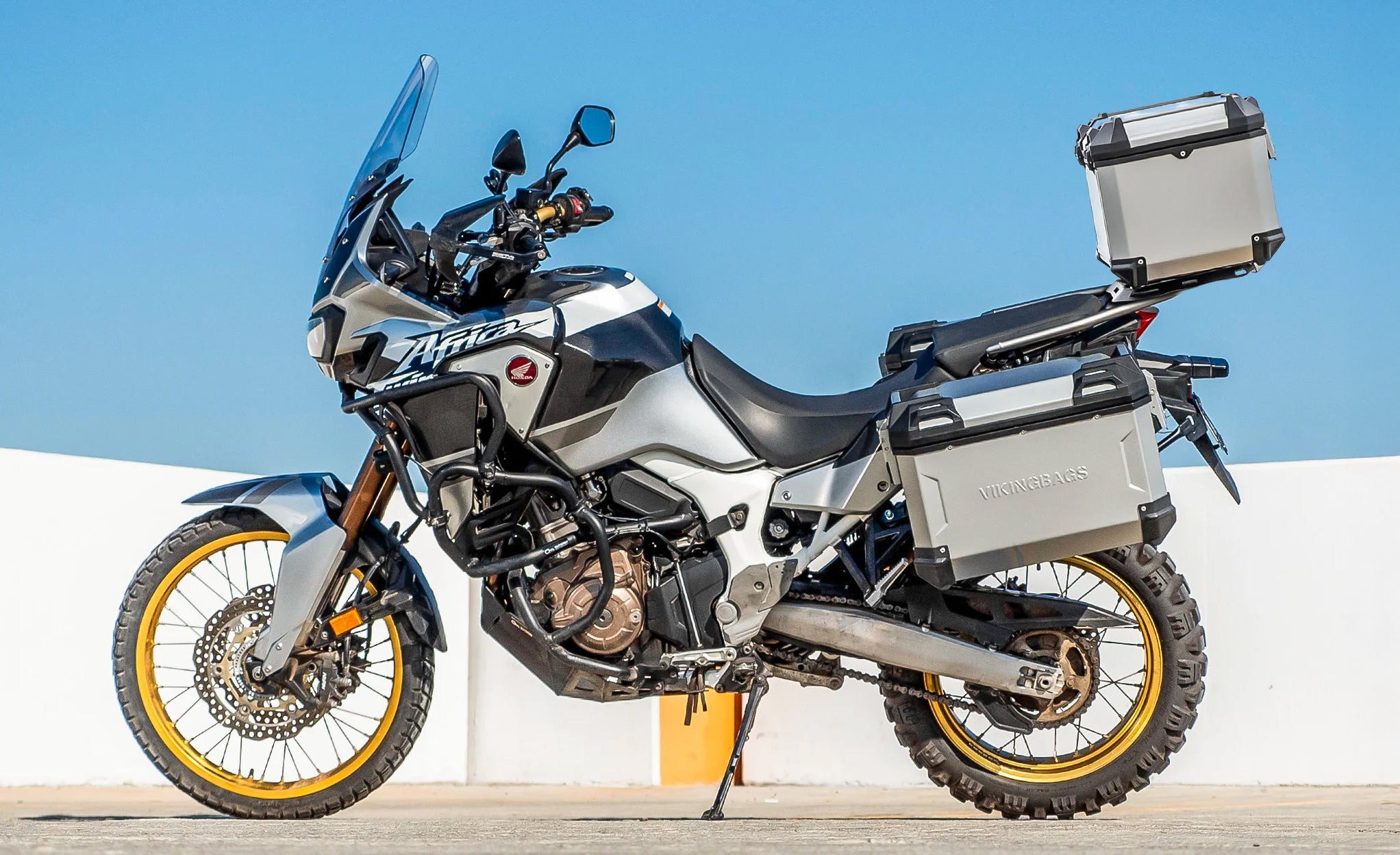 Viking Apex 38L Silver Extra Large Honda CRF1000L Africa Twin/Adv