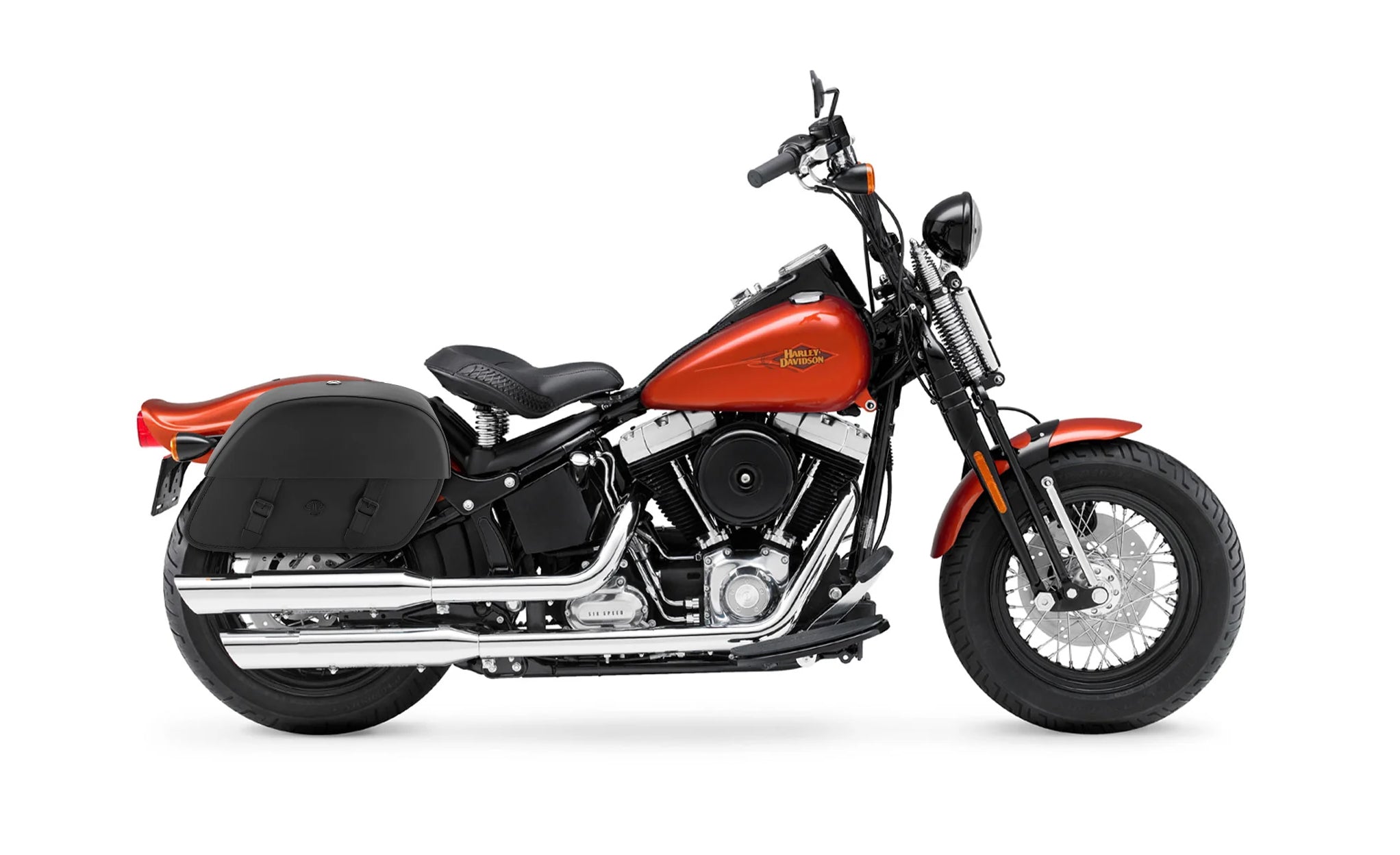 28L - Baelor Medium Motorcycle Saddlebags for Harley Softail Cross Bones FLSTSB @expand