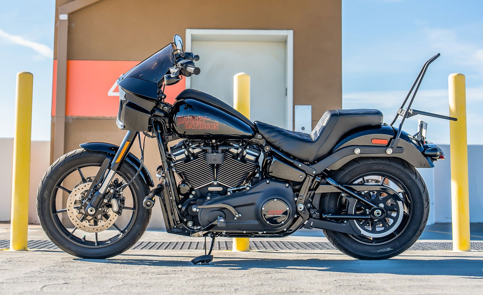 Viking Darkin Motorcycle Fairing For Harley Softail Low Rider S FXLRS Gloss Black Lifestyle @expand