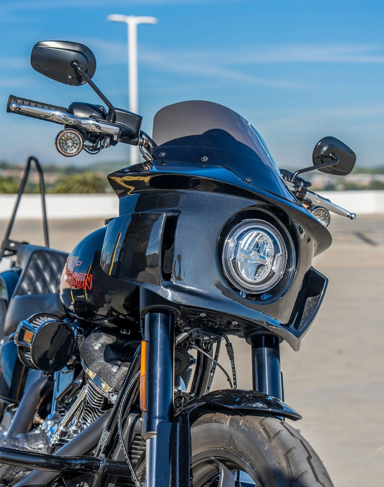 Viking Darkin Gloss Black Harley Low Rider S Motorcycle Fairing