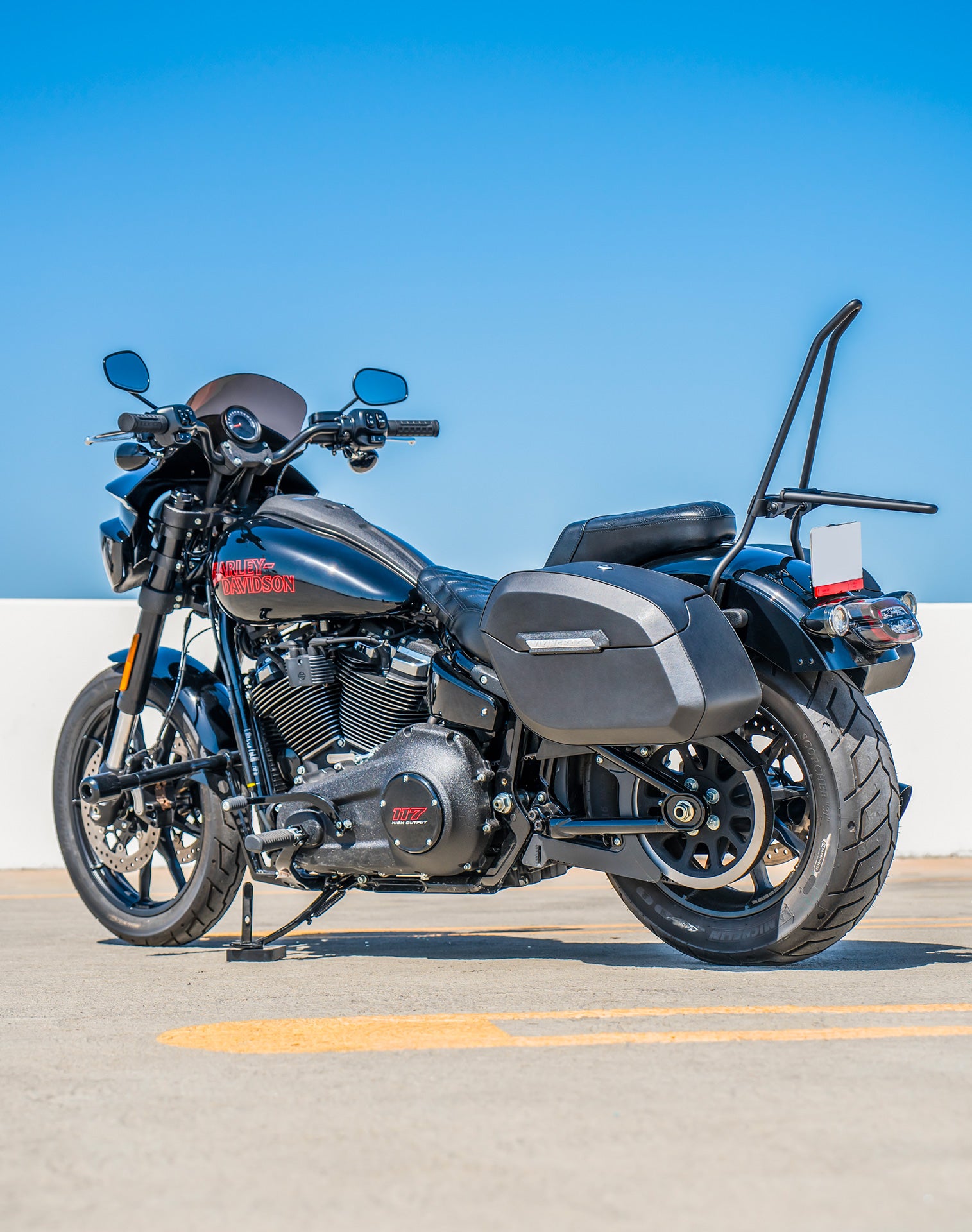Viking 32L Darkin Large Quick Mount Harley Low Rider S Hard Saddlebags