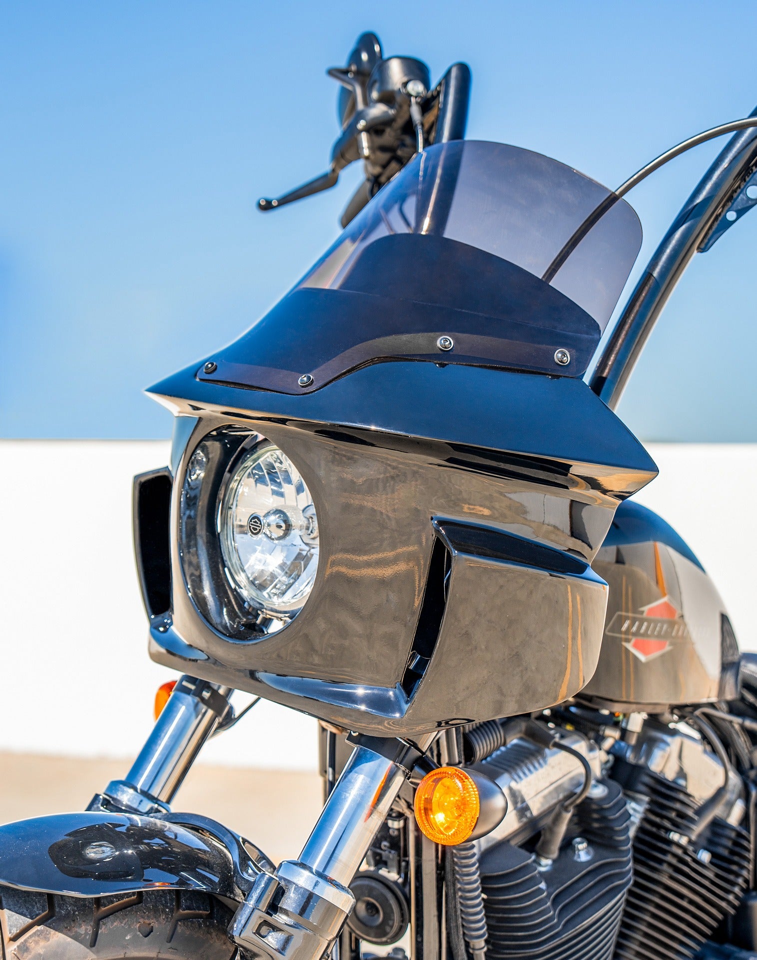 Viking Darkin Gloss Black Harley Sportster 48 Motorcycle Fairing