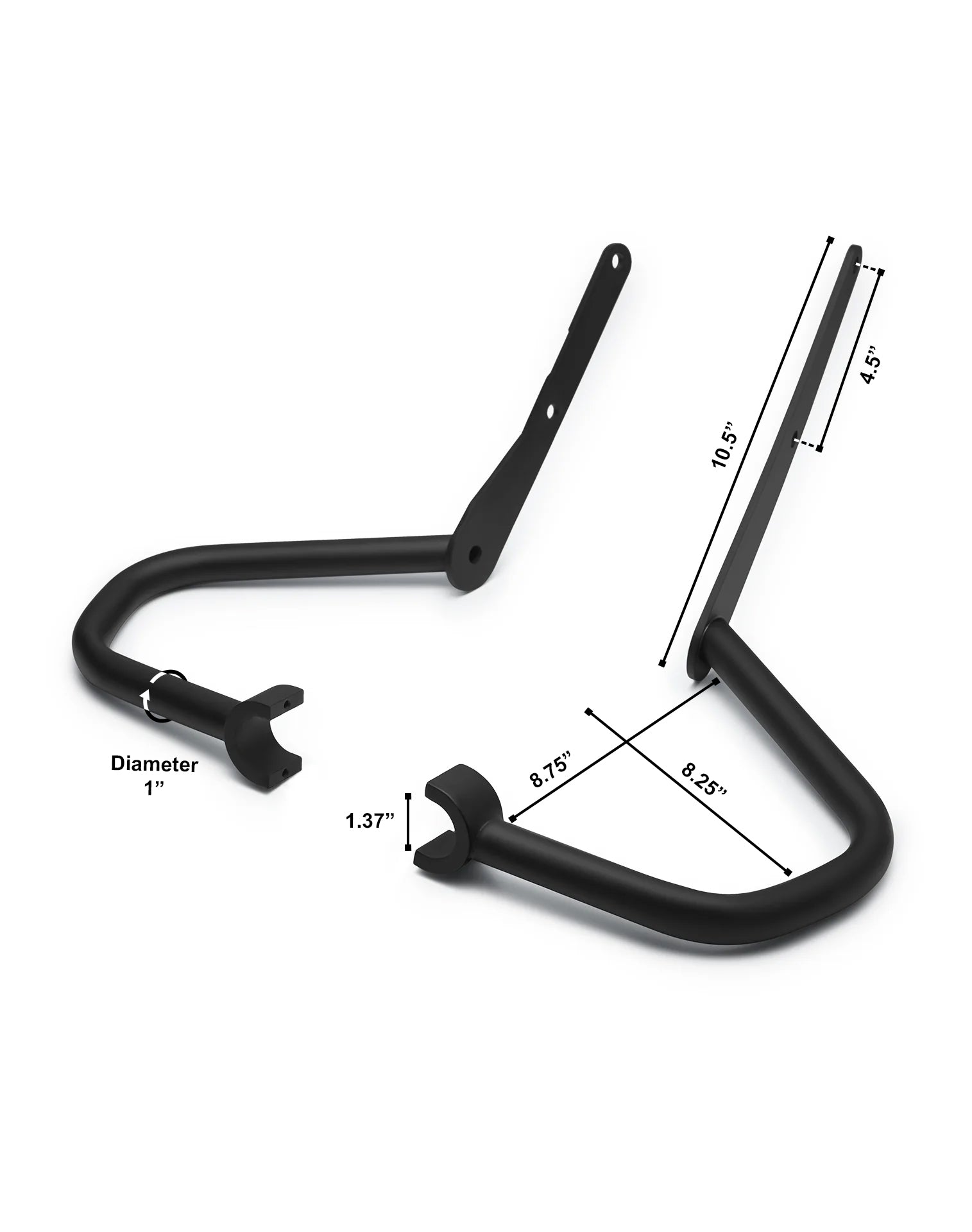 Viking Dravorn Yamaha Bolt Crash Bar/Engine Guard Matte Black Dimension Image