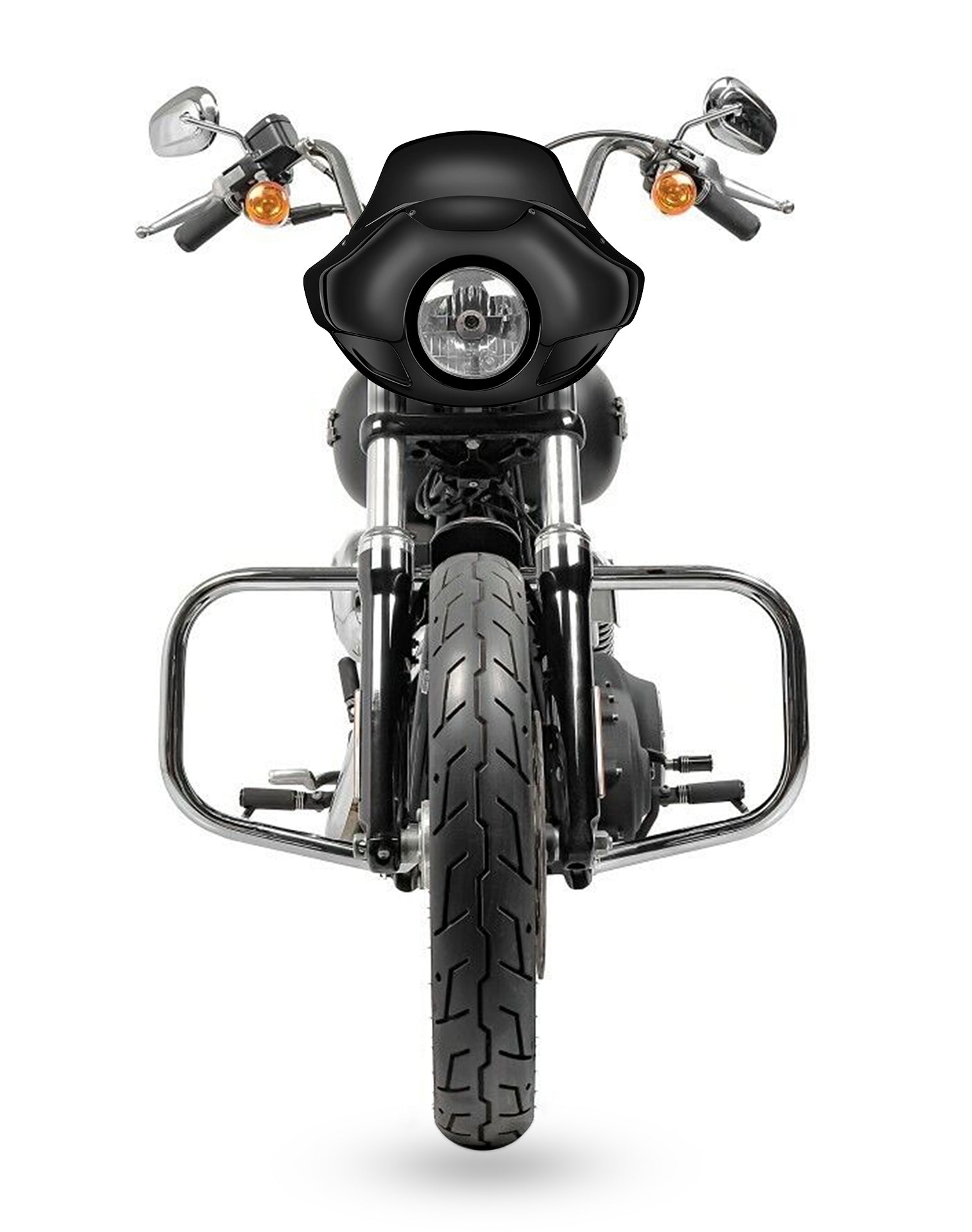 Viking Derby Motorcycle Fairing For Harley Dyna Super Glide Custom FXDC/I Gloss Black