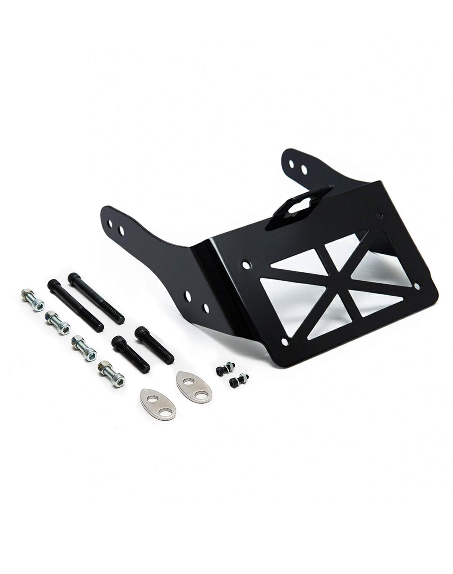 Viking Turn Signal & License Plate Relocation/ Extension Kit For Harley Dyna Wide Glide FXDWG/I Gloss Black Hero Image