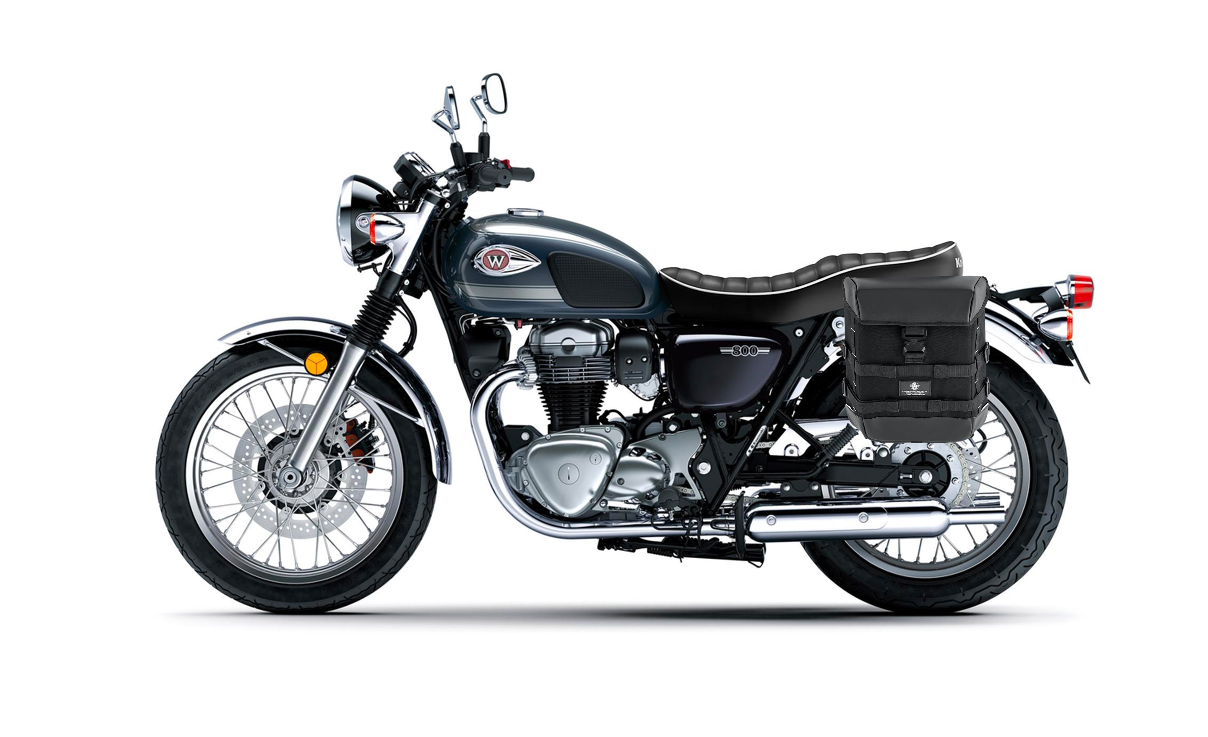 30L - Incognito Quick-Mount Medium Kawasaki W800/ Street/ Cafe 2018+ Saddlebags Bag on Bike @expand