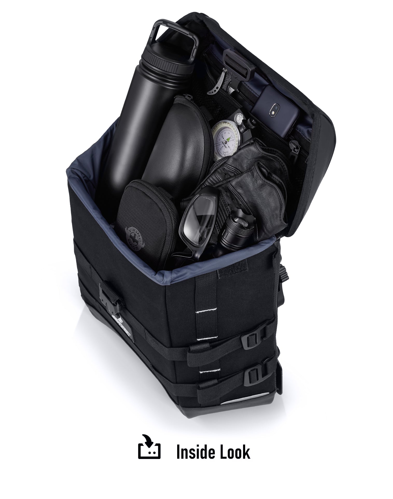 30L - Incognito Quick-Mount Medium Suzuki Boulevard M109 VZR1800 Saddlebags Inside Look