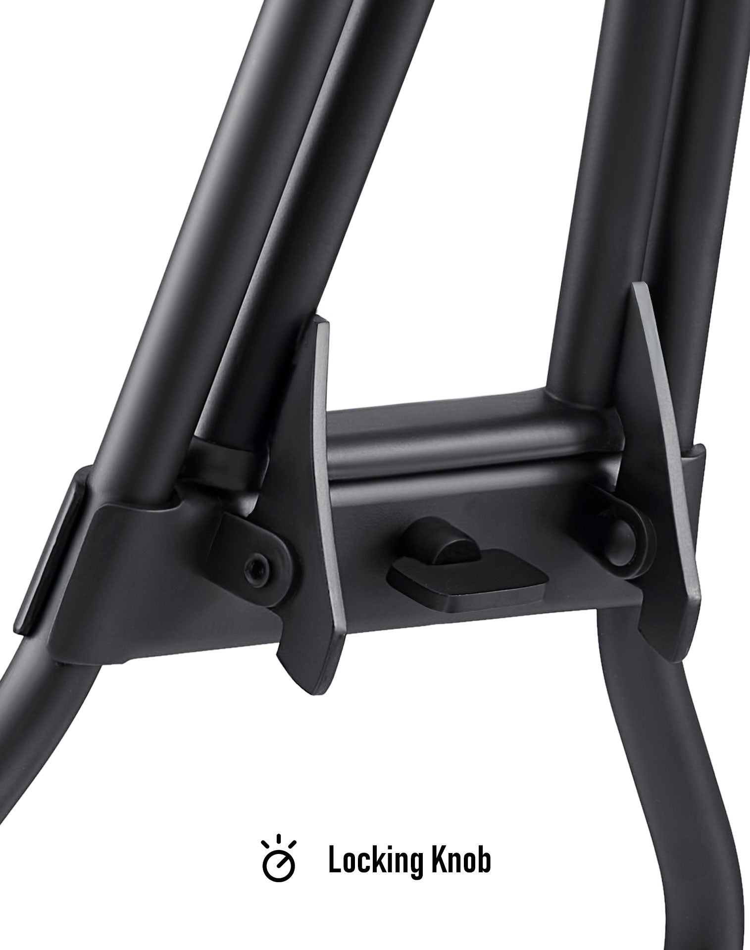 Iron Born Blade 25" Sissy Bar for Wide Seat w/ Foldable Rack for Harley Softail Deadwood Matte Black Locking Knob