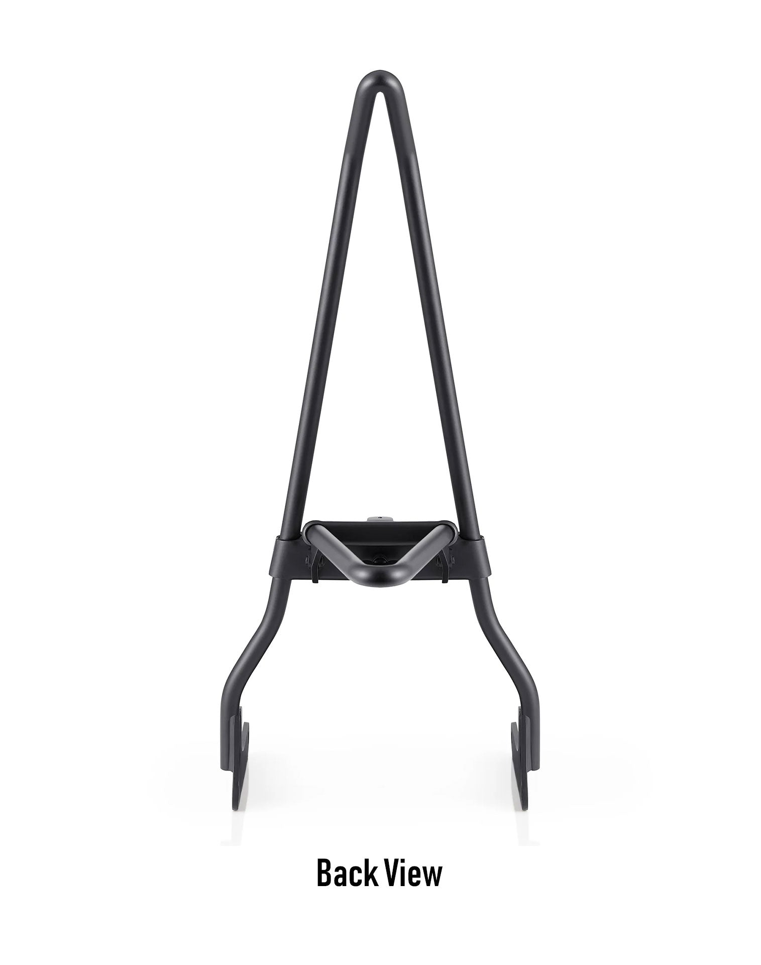 Iron Born Blade 25" Sissy Bar for Wide Seat w/ Foldable Rack for Harley Softail Deadwood Matte Black Back View