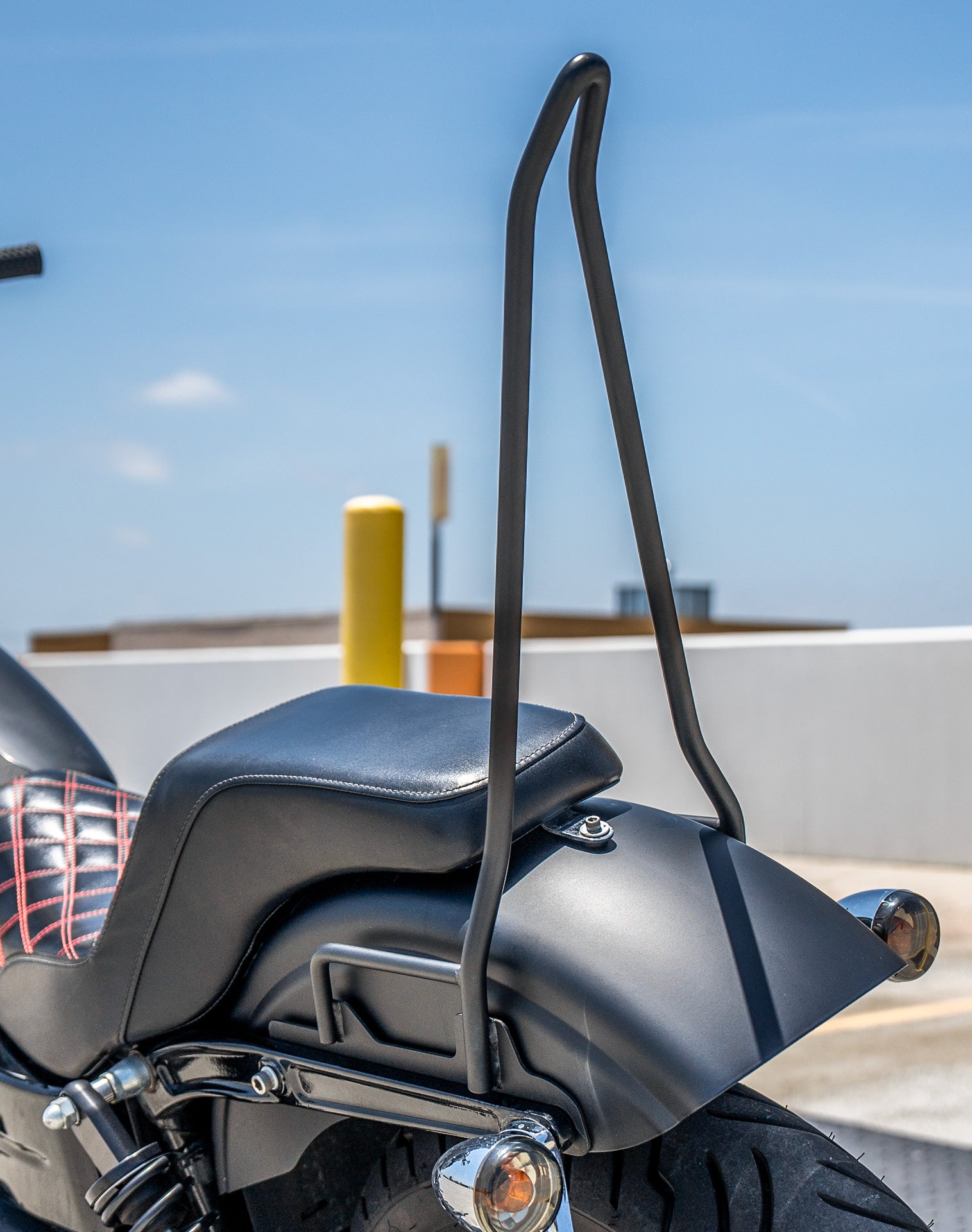 Iron Born Blade 25" Sissy Bar for Harley Dyna Street Bob FXDB Matte Black v4