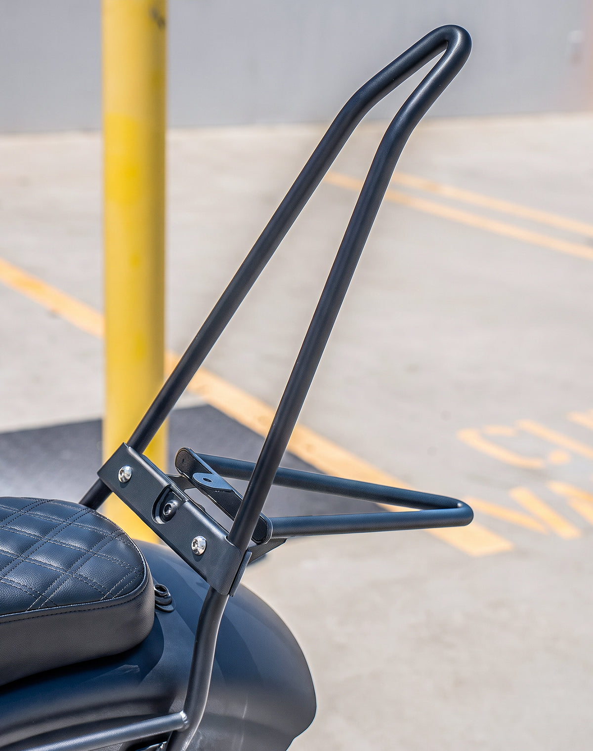 Iron Born Blade 25" Sissy Bar with Foldable Luggage Rack for Harley Dyna Street Bob FXDB Matte Black