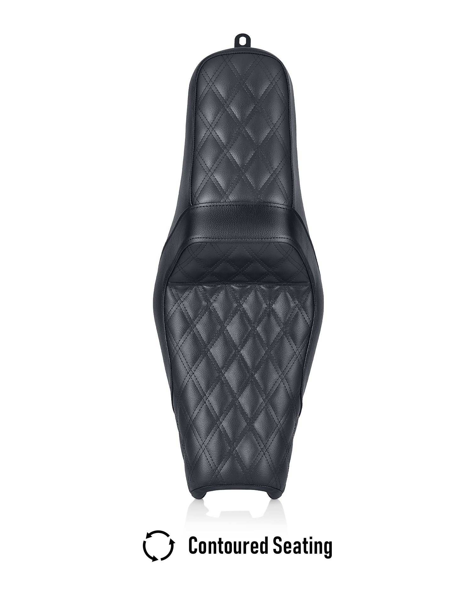Iron Born Diamond Stitch 2-Up Seat For Harley Sportster 883 Iron XL883N Black Contoured Seating