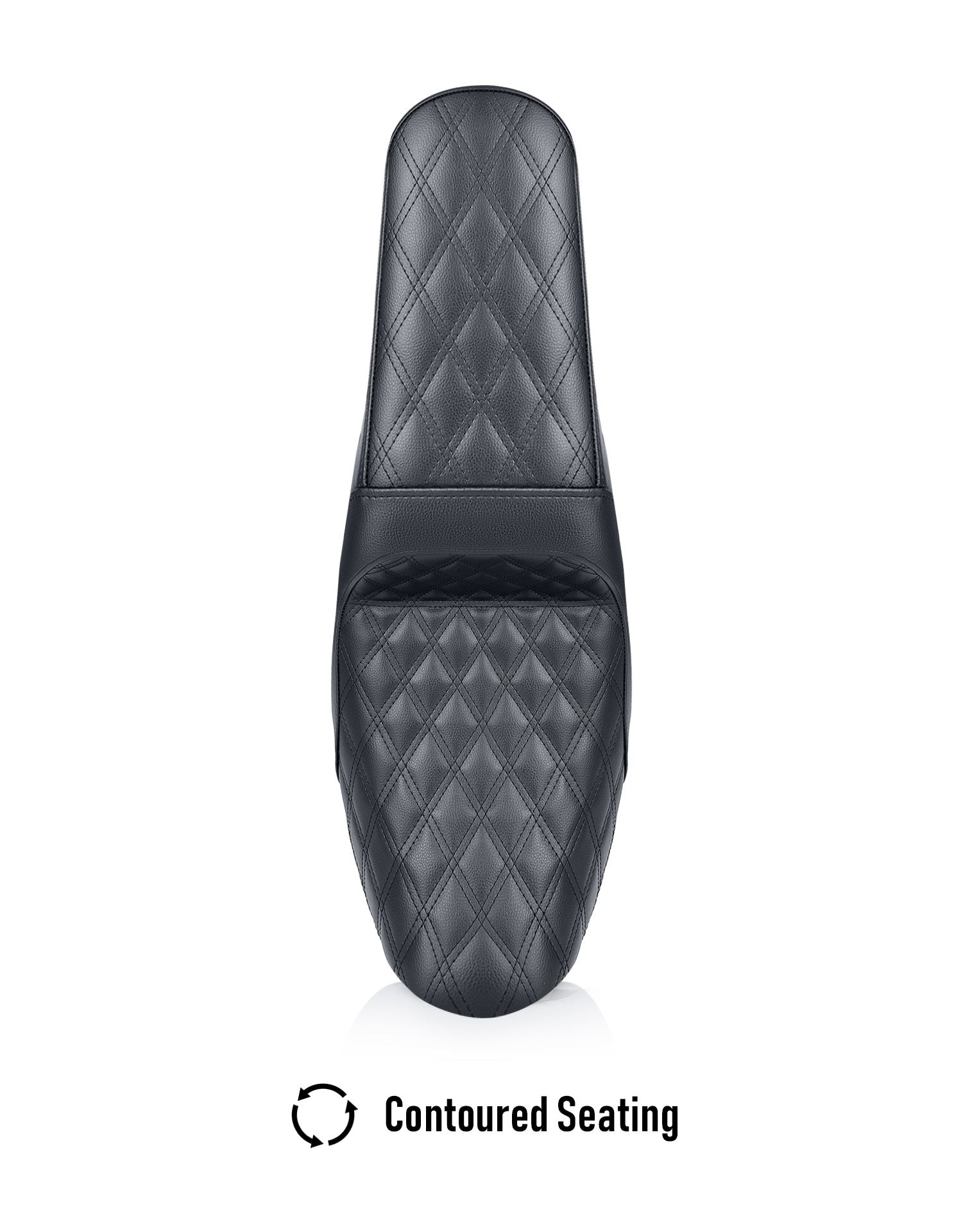 Iron Born Diamond Stitch 2-Up Seat For Harley Sportster Nightster RH975/S Black Contoured Seating
