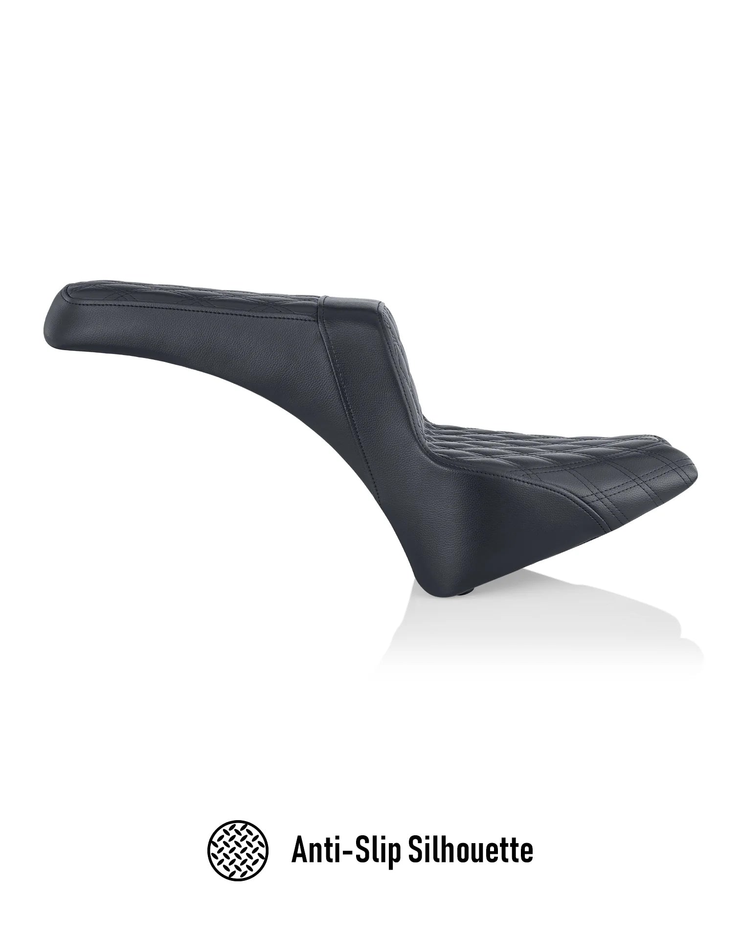 Iron Born Diamond Stitch Indian Chief Bobber 2-Up Seat Black Anti-Slip Silhouette