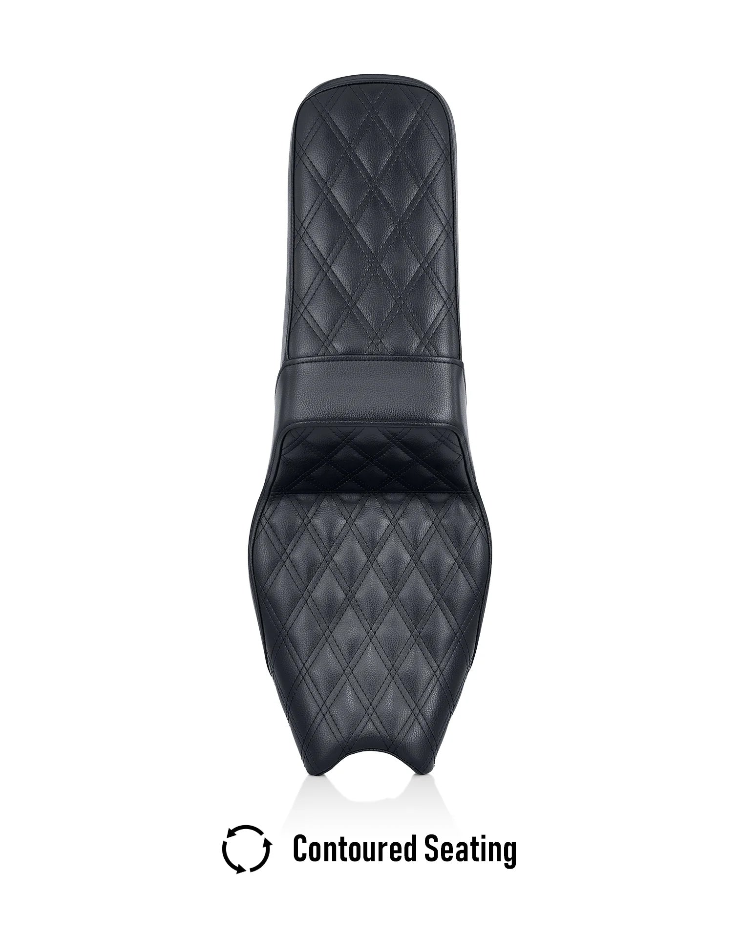 Iron Born Diamond Stitch Indian Sport Chief 2-Up Seat Black Contoured Seating