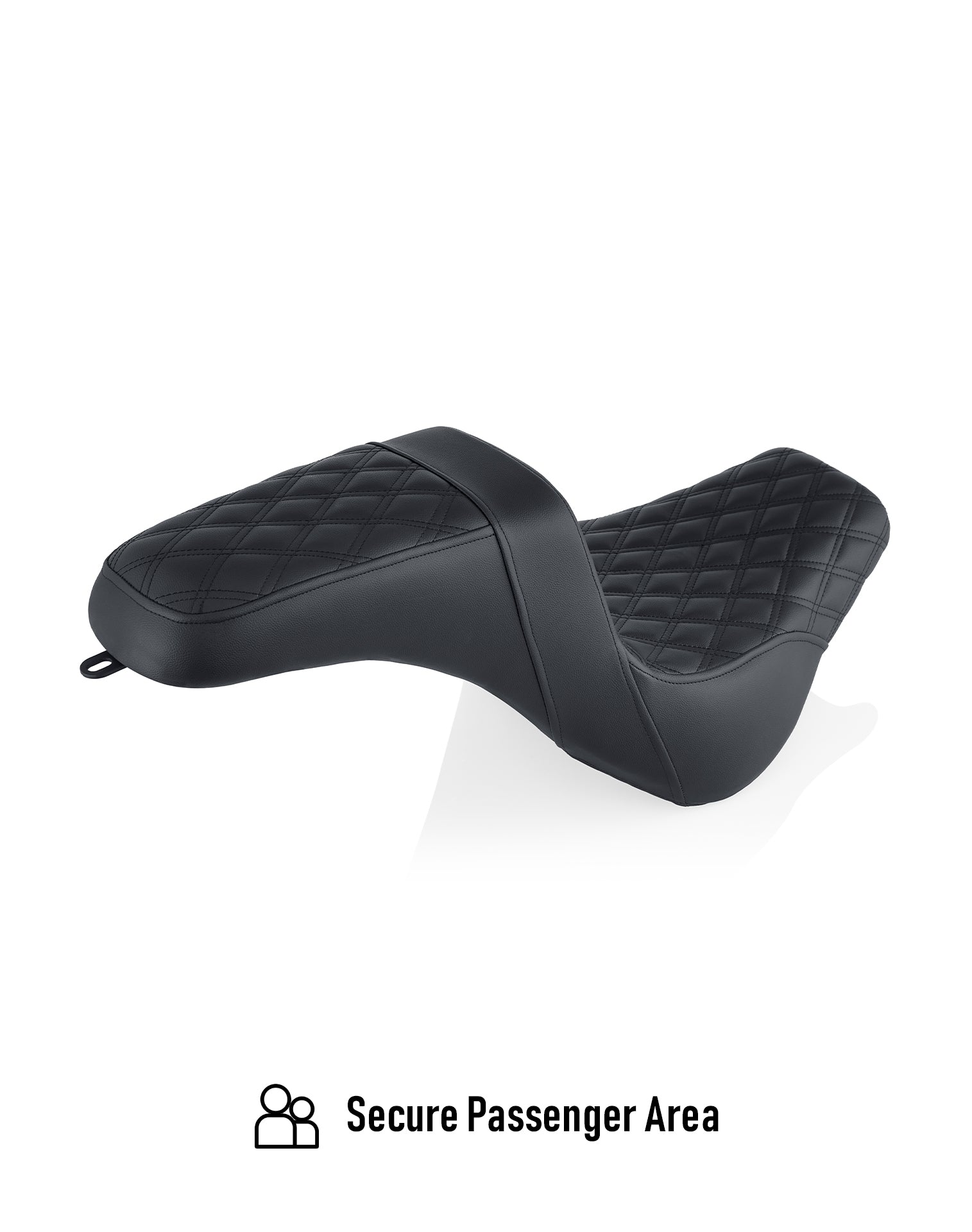 Iron Born Diamond Stitch 2-Up Seat for Harley Softail Deadwood Secure Passenger Area