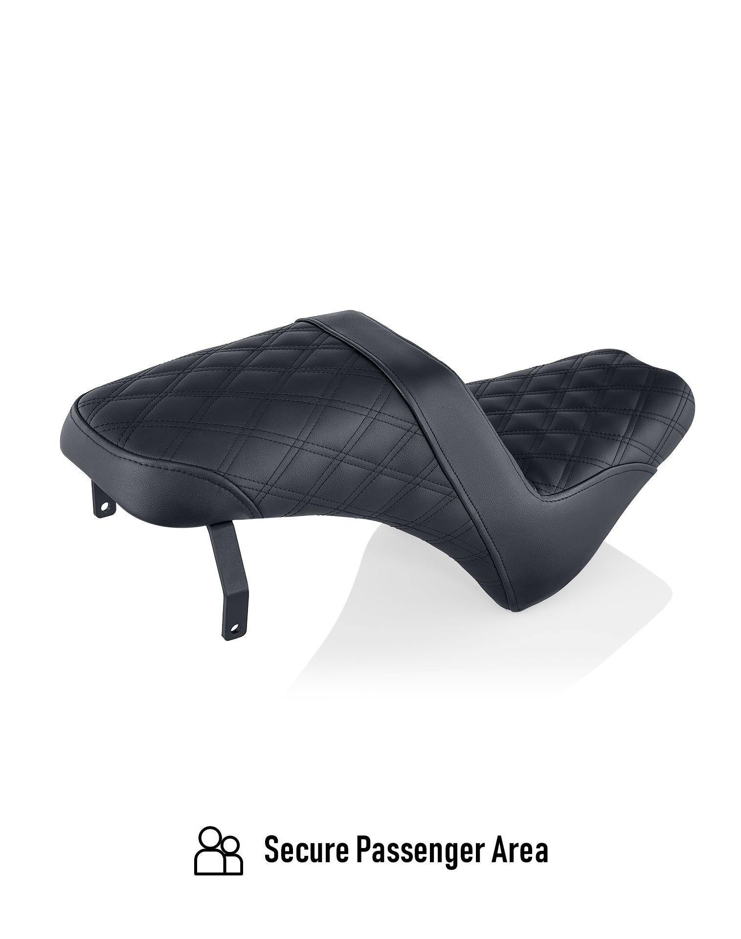 Iron Born Diamond Stitch Indian Scout Bobber Twenty 2-Up Seat Black Secure Passenger Area