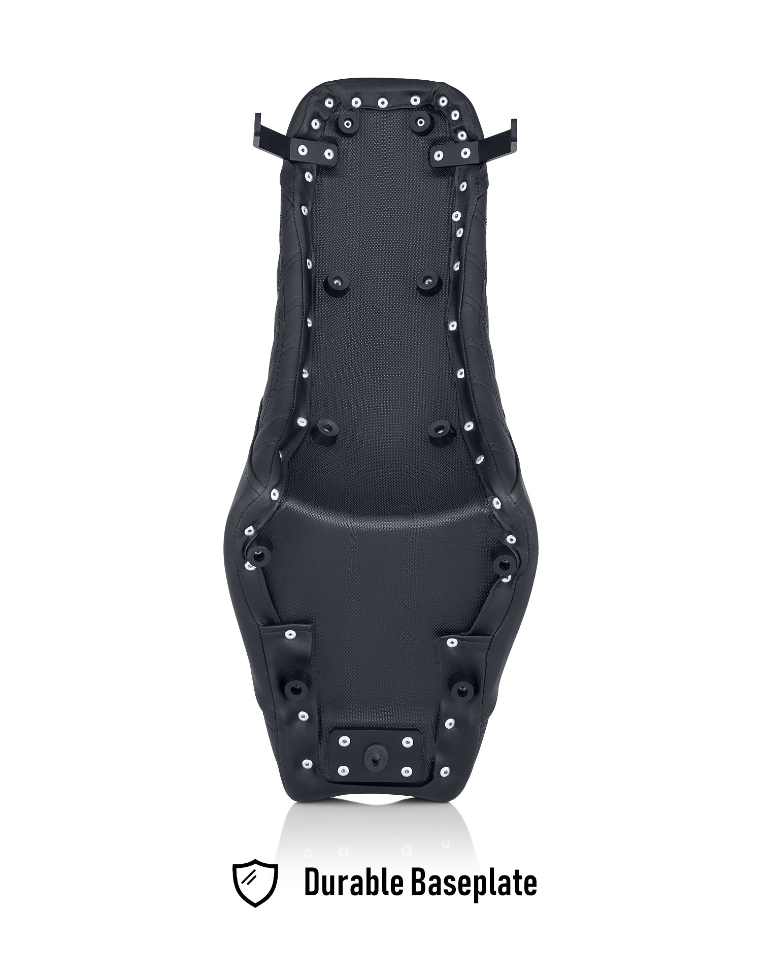 Iron Born Diamond Stitch Indian Scout Rogue Sixty 2-Up Seat Black Durable Baseplate