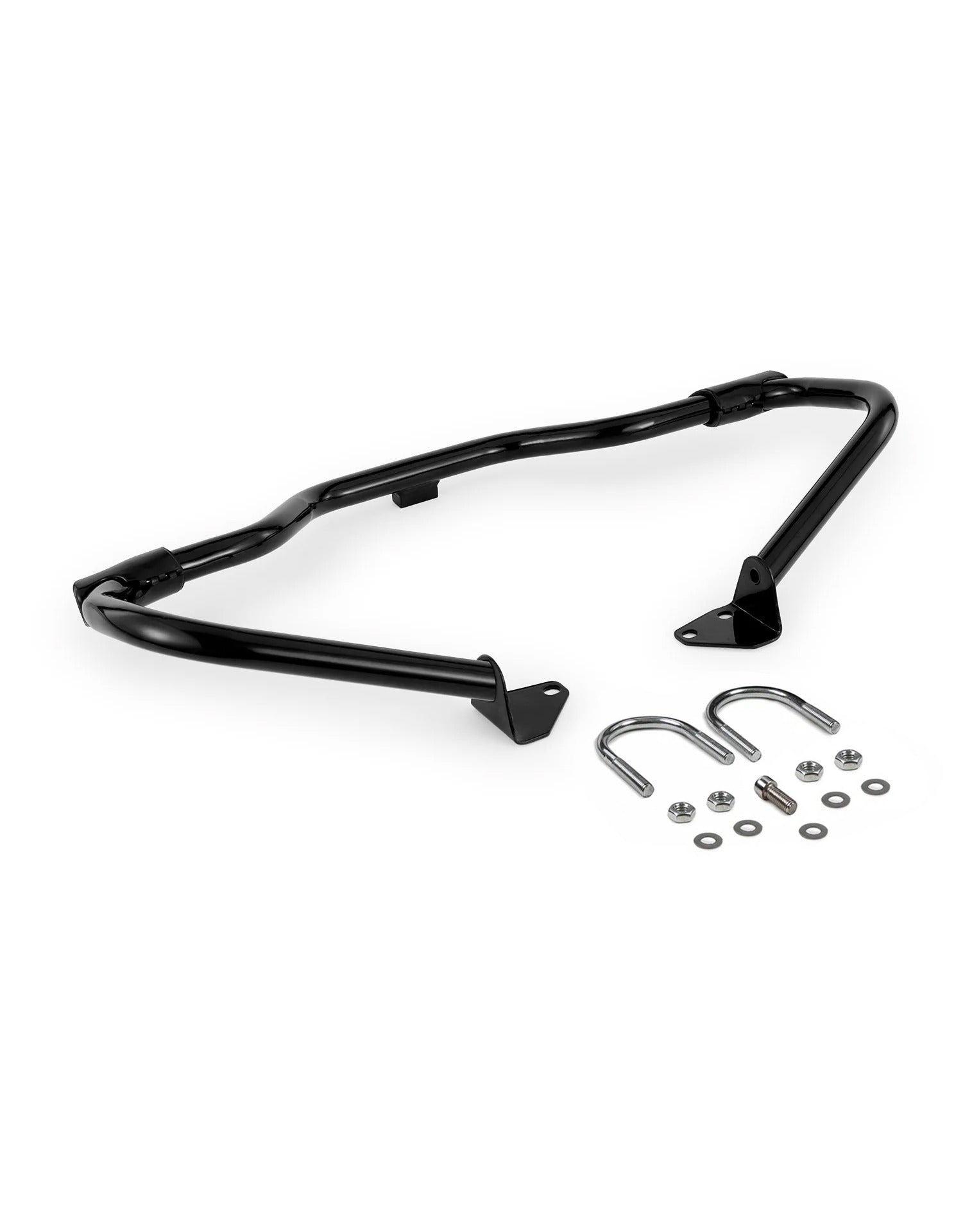 Viking Ironstrike Crash Bar for Harley Dyna Switchback FLD Gloss Black Front View