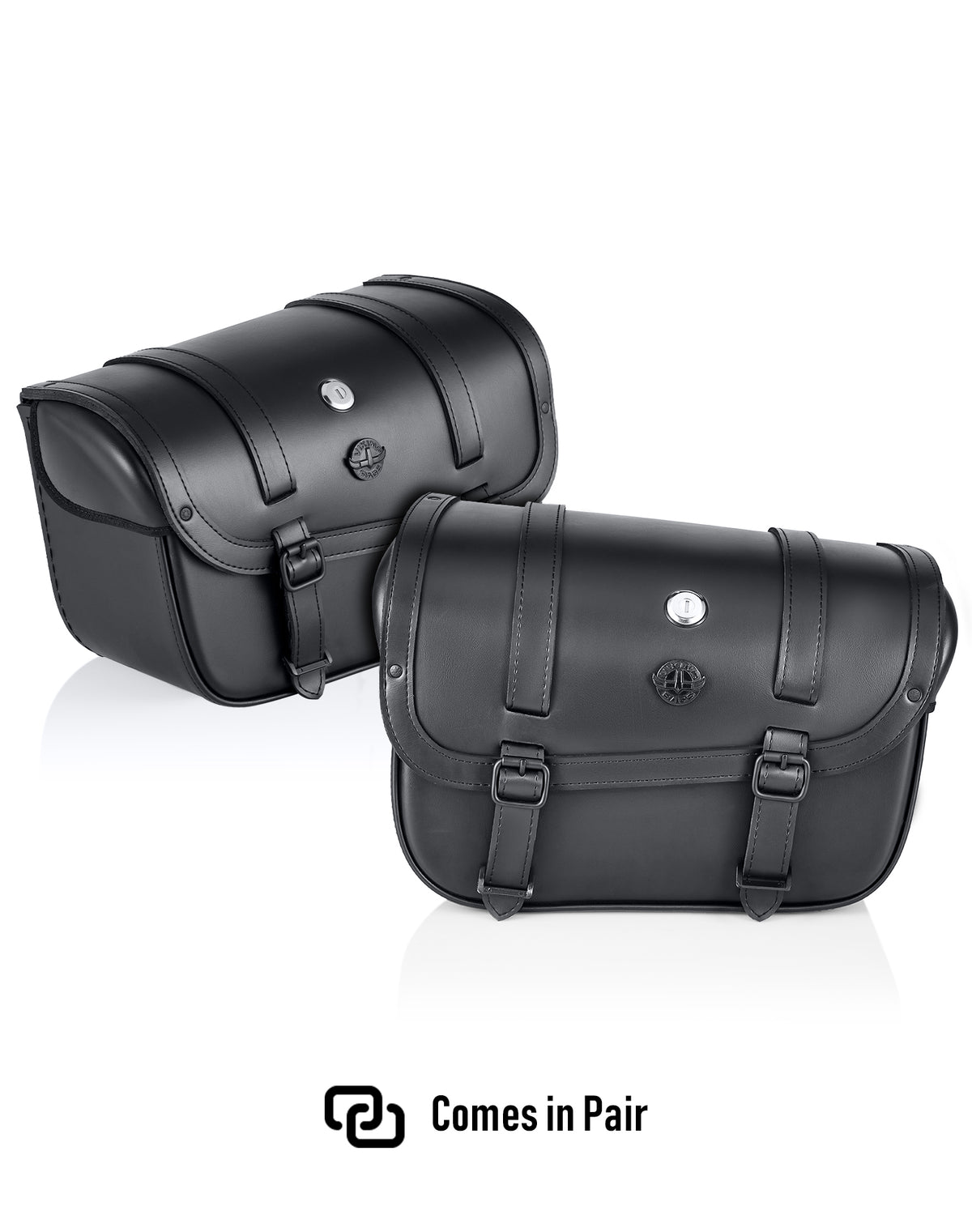 30L - Kronan Large Kawasaki Vulcan 900 Custom Motorcycle Leather Saddlebags Comes in Pair 