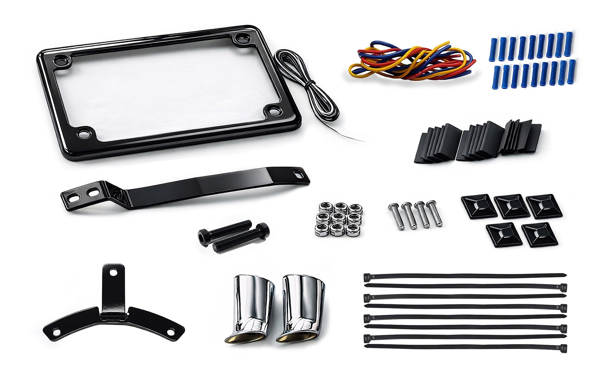 Viking LED License Plate & Turn Signal Relocation Kit For Harley Softail Slim FLS @expand
