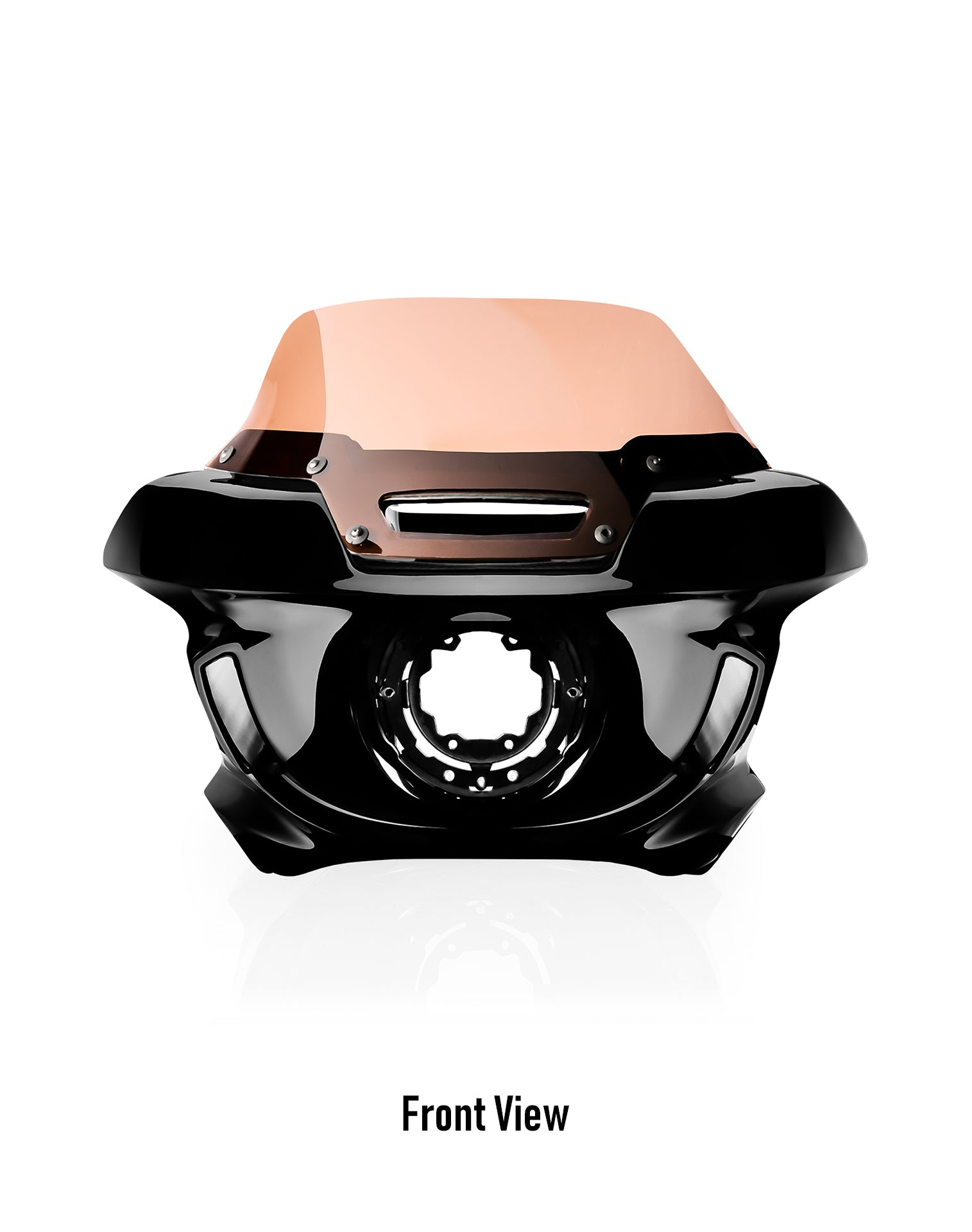 Viking Maverick Motorcycle Fairing For Harley Softail Low Rider S FXLRS Gloss Black Front View