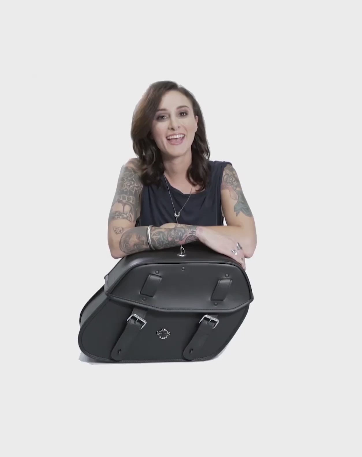 Viking 24L Odin Large CAN AM Spyder F3S Lockable Leather Motorcycle