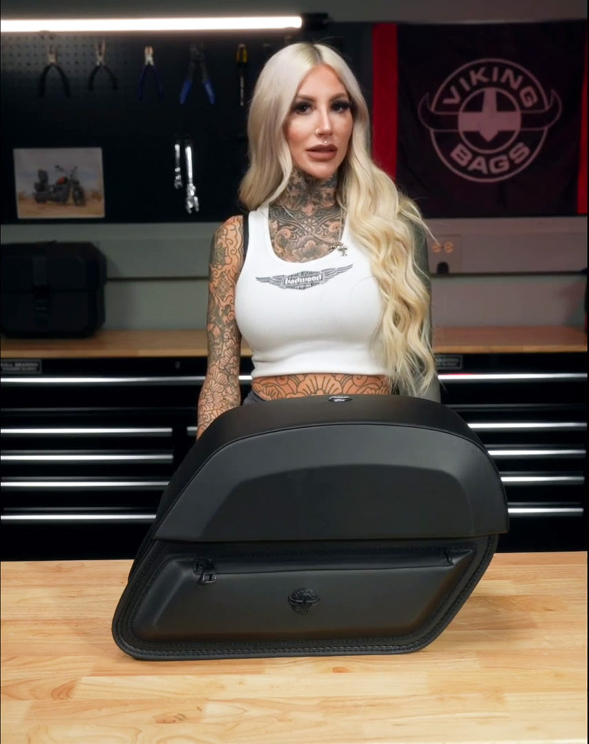 28L - Pantheon Medium Quick-Mount Motorcycle Saddlebags Video