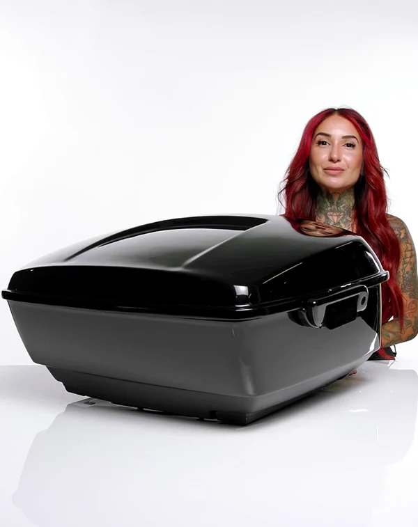 70L - Premium Extra Large Motorcycle Trunk for Harley Touring Video