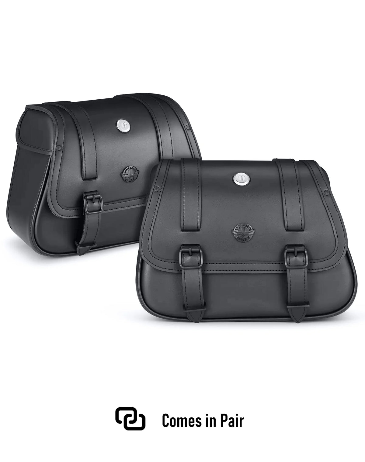 25L - SpiritBlade Medium Kawasaki Vulcan 900 Custom Motorcycle Leather Saddlebags Comes in Pair