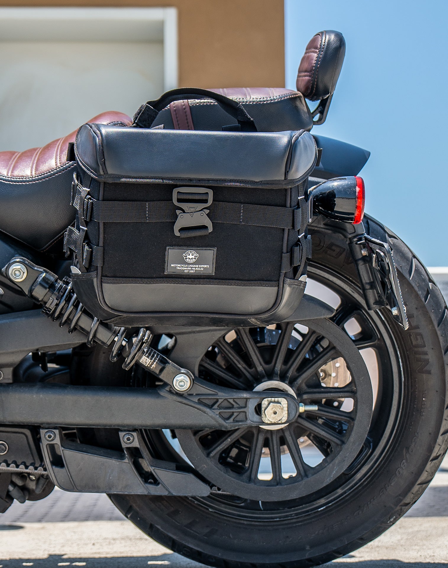 10L - Incognito Quick Mount Small Indian Scout Bobber Solo Saddlebag (Left Only) v2