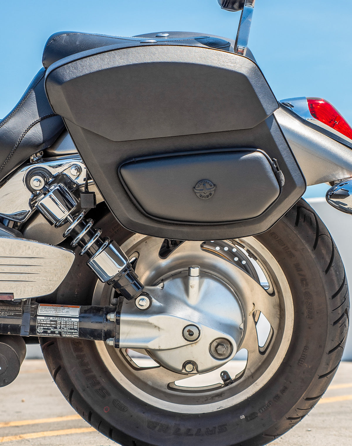 12L - Stormclad Quick Mount Honda VTX 1300 C Leather Saddlebags (Left Only)