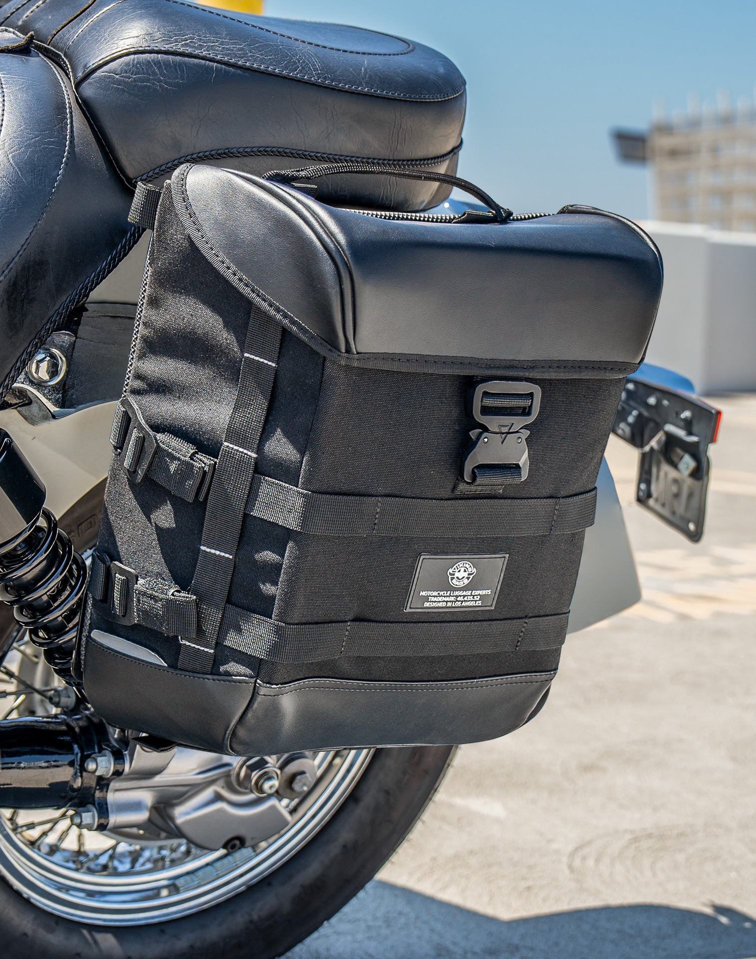 15L - Incognito Quick Mount Medium Honda Shadow 750 Aero Solo Saddlebag (Left Only) Lifestyle