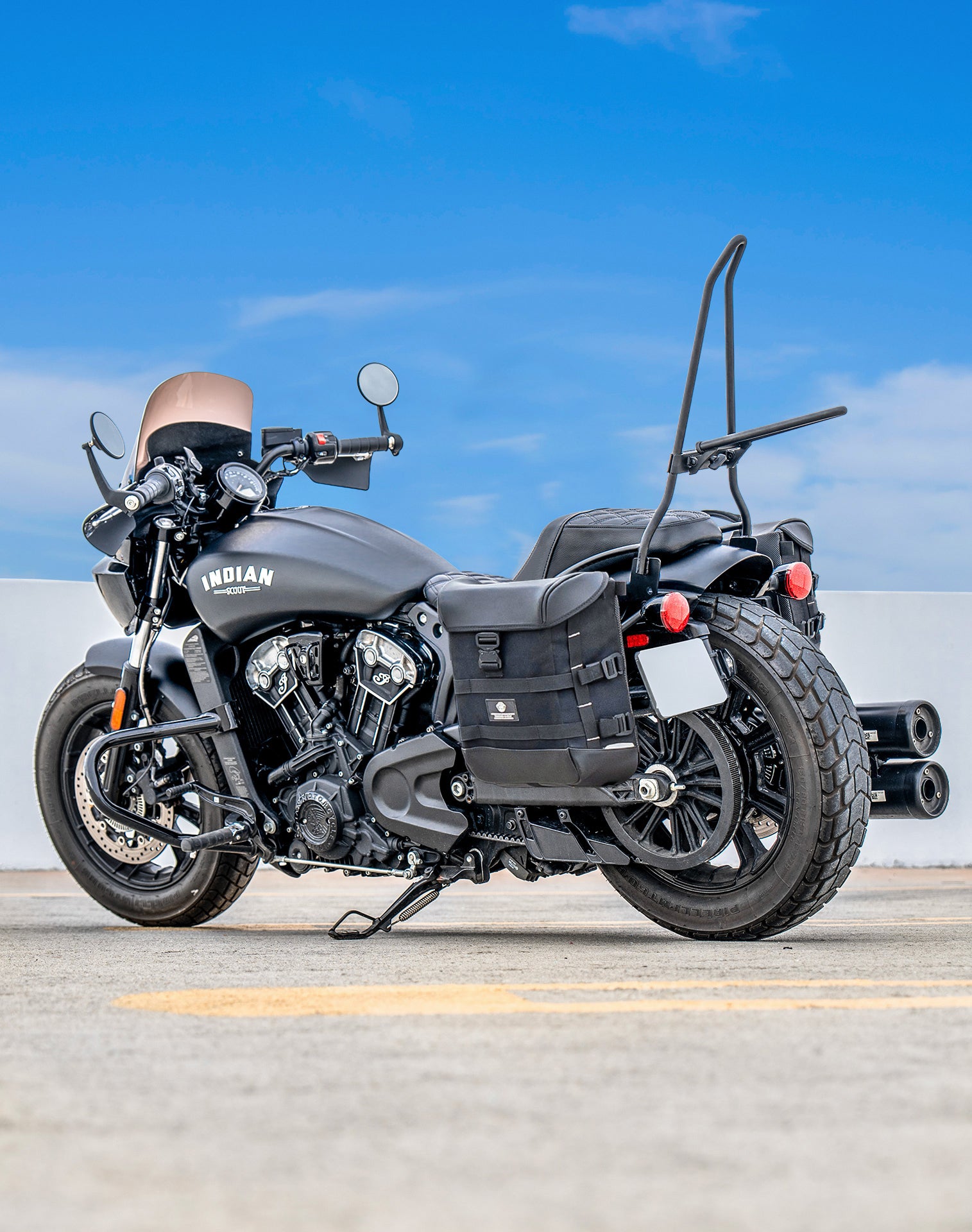 15L - Incognito Quick Mount Medium Indian Scout Bobber Solo Saddlebag (Left Only)