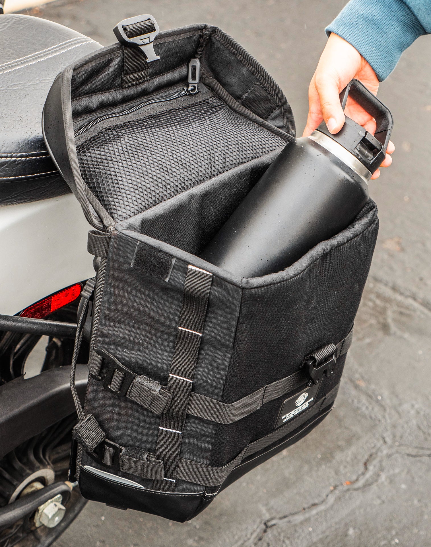 15L - Incognito Quick Mount Medium Indian Scout Sixty Solo Motorcycle Saddlebag (Left Only) v4