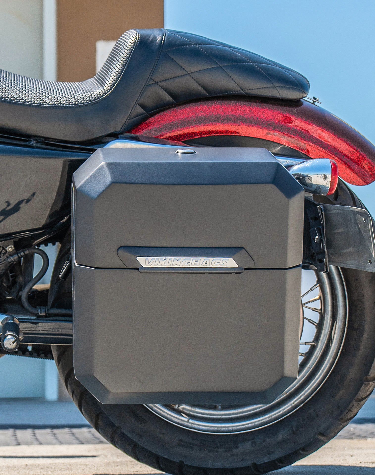 15L - Outlaw Quick Mount Medium Harley Sportster Seventy Two 72 Matte Hard Solo Saddlebag (Left Only) v2