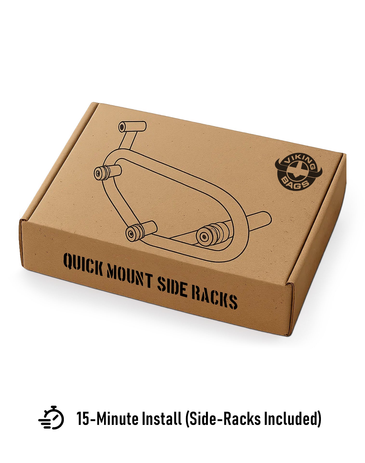 15L - Outlaw Quick Mount Medium Harley Sportster Super Low 1200T Matte Hard Solo Saddlebag (Left Only) 15-Minute Install (Side-Racks Included)