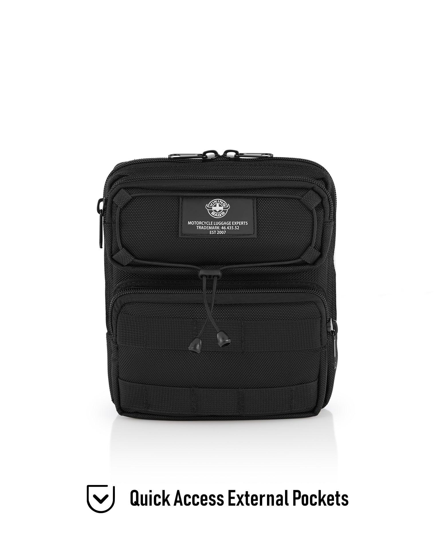 2L - Renegade Motorcycle Handlebar Bag for Harley Davidson Quick Access External Pockets