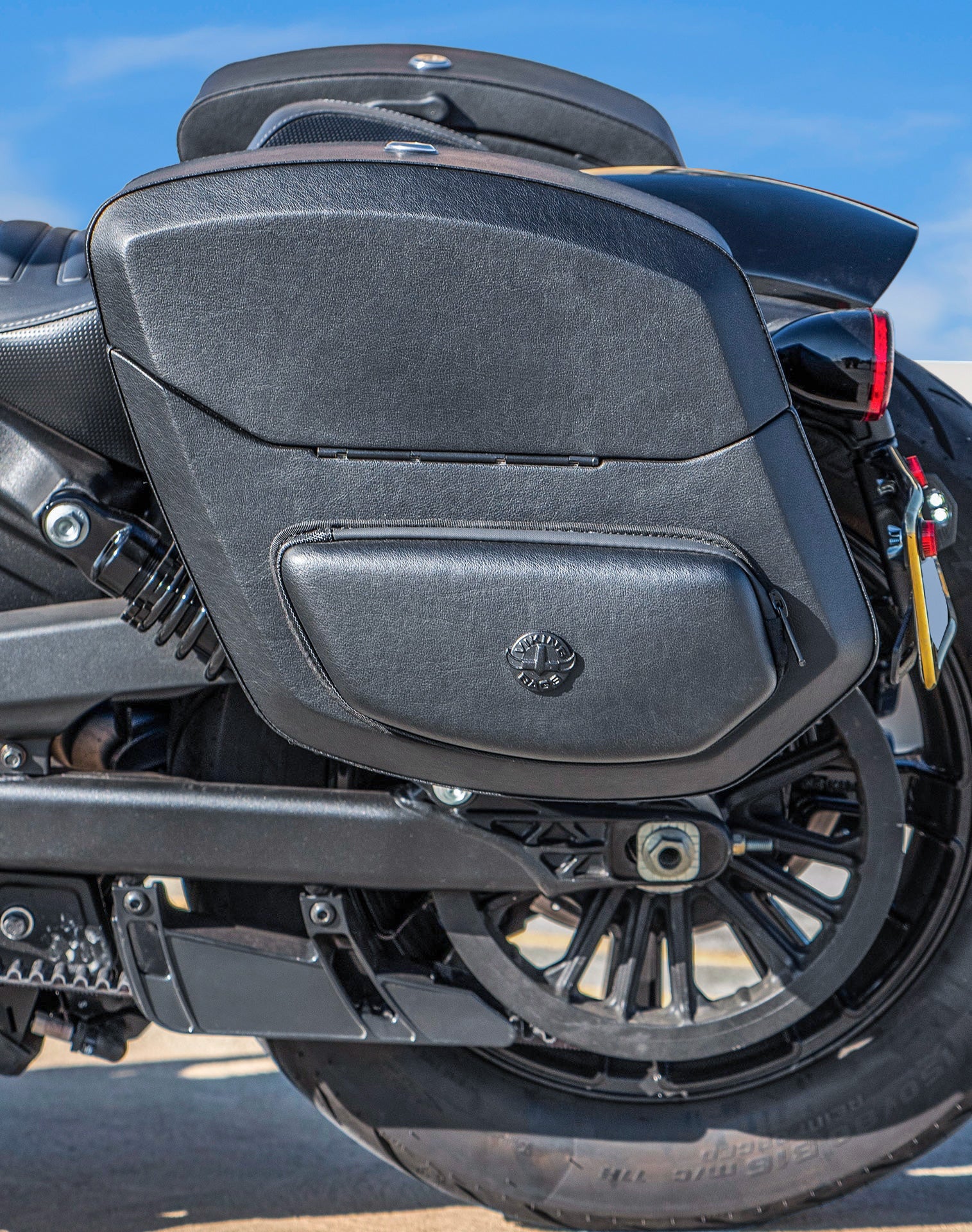 12L - Ironclad Quick Mount Medium Indian Scout Bobber Sixty Hard Solo Saddlebag (Left Only)