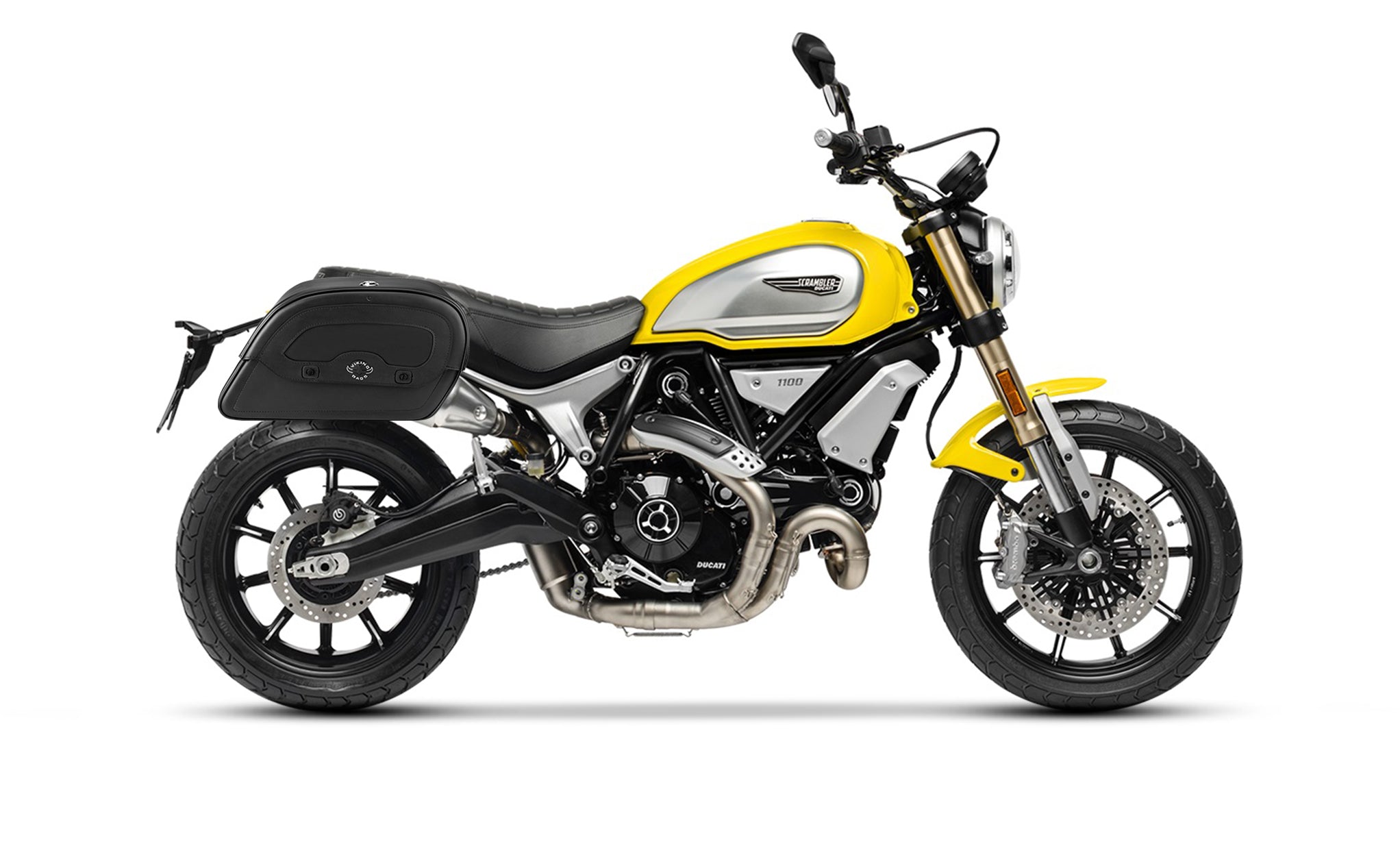 22L - Warrior Medium Quick-Mount Ducati Scrambler 1100/Special/Sport Motorcycle Saddlebags @expand
