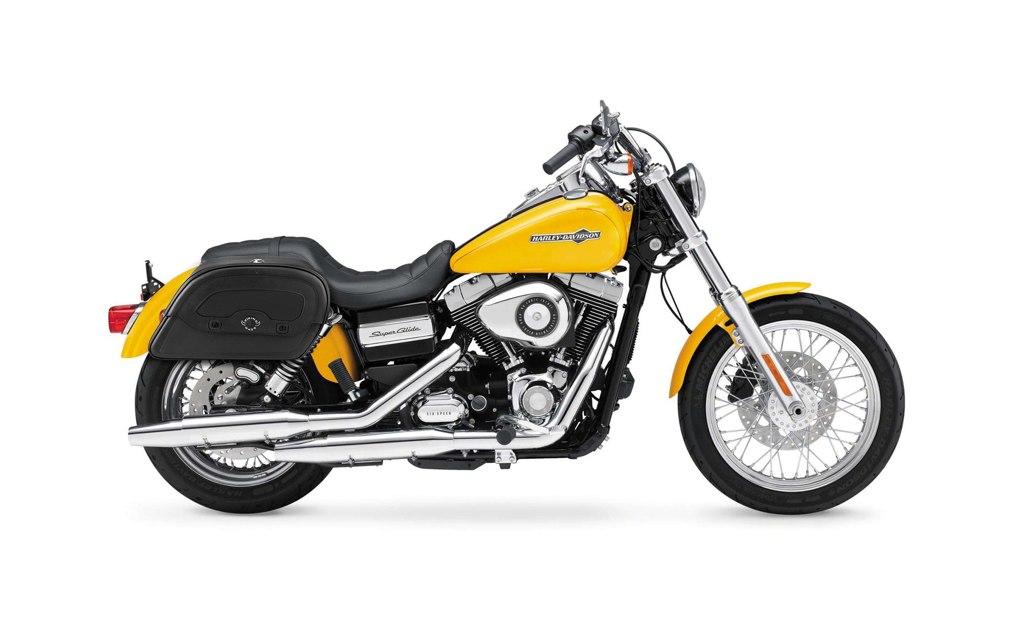 22L - Warrior Medium Quick-Mount Motorcycle Saddlebags For Harley Dyna Super Glide FXD @expand