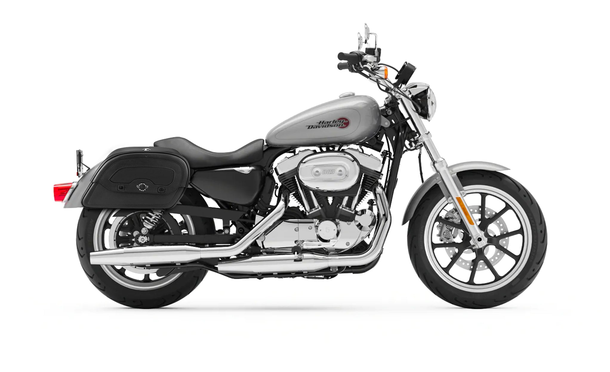 22L - Warrior Medium Quick-Mount Motorcycle Saddlebags For Harley Sportster Superlow @expand