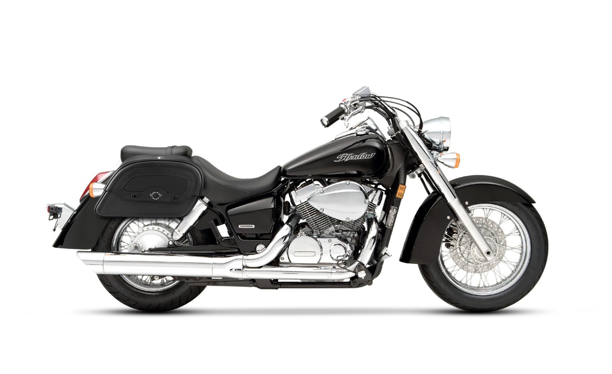 22L - Warrior Medium Quick-Mount Honda 750 Shadow Aero Motorcycle Saddlebags @expand