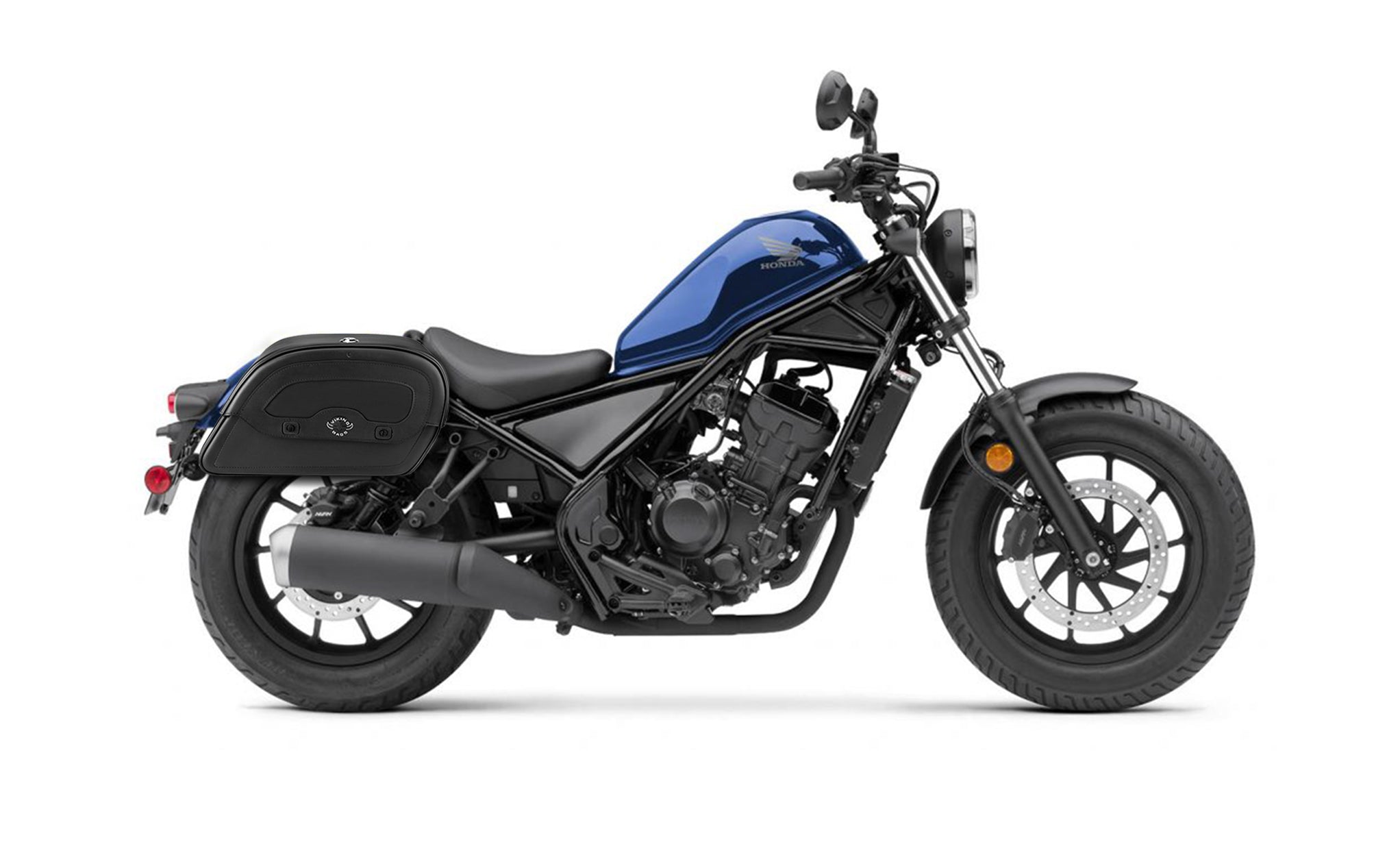 22L - Warrior Medium Quick-Mount Honda Rebel 300 Motorcycle Saddlebags @expand
