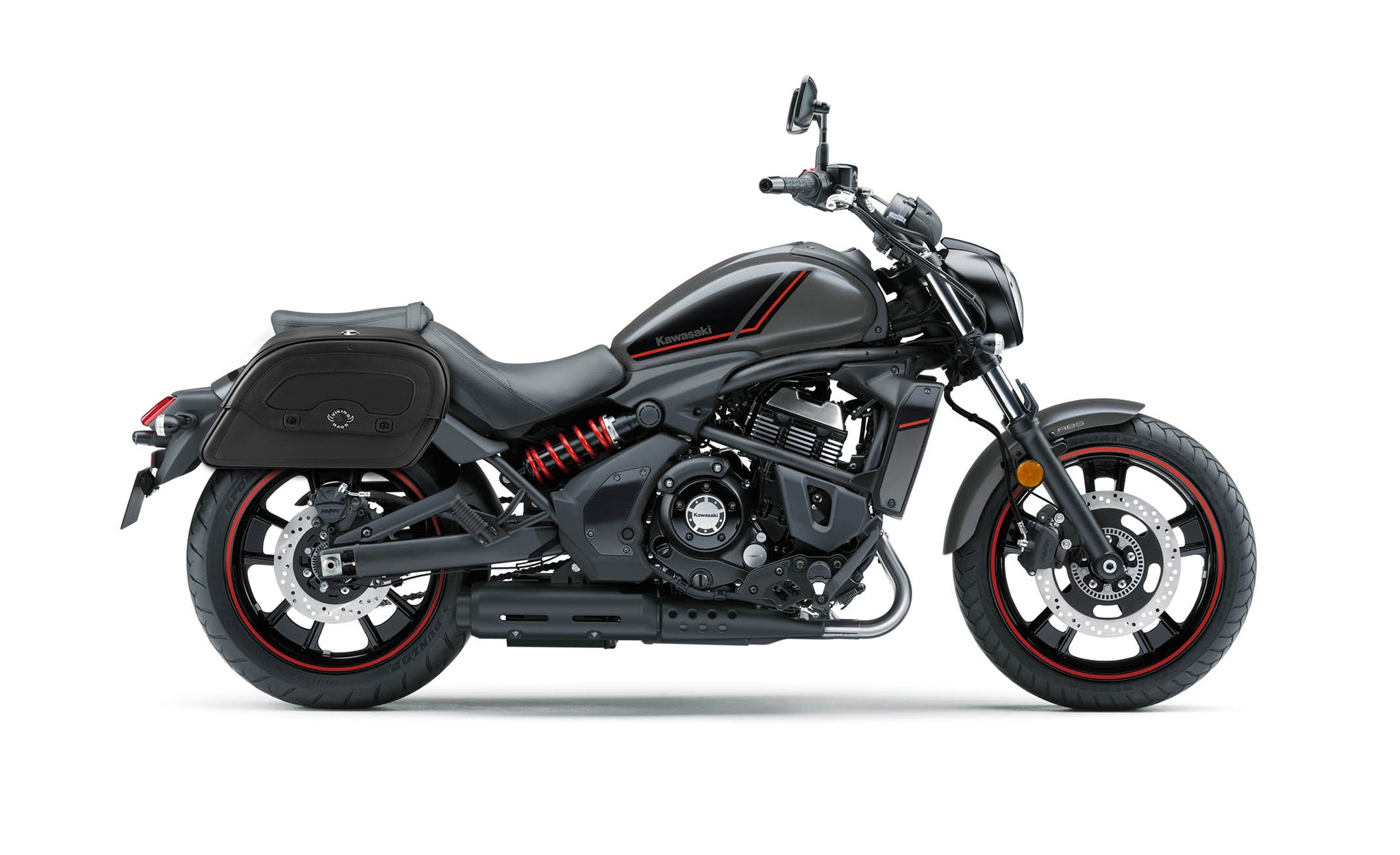 22L - Warrior Medium Quick-Mount Kawasaki Vulcan S Motorcycle Saddlebags @expand