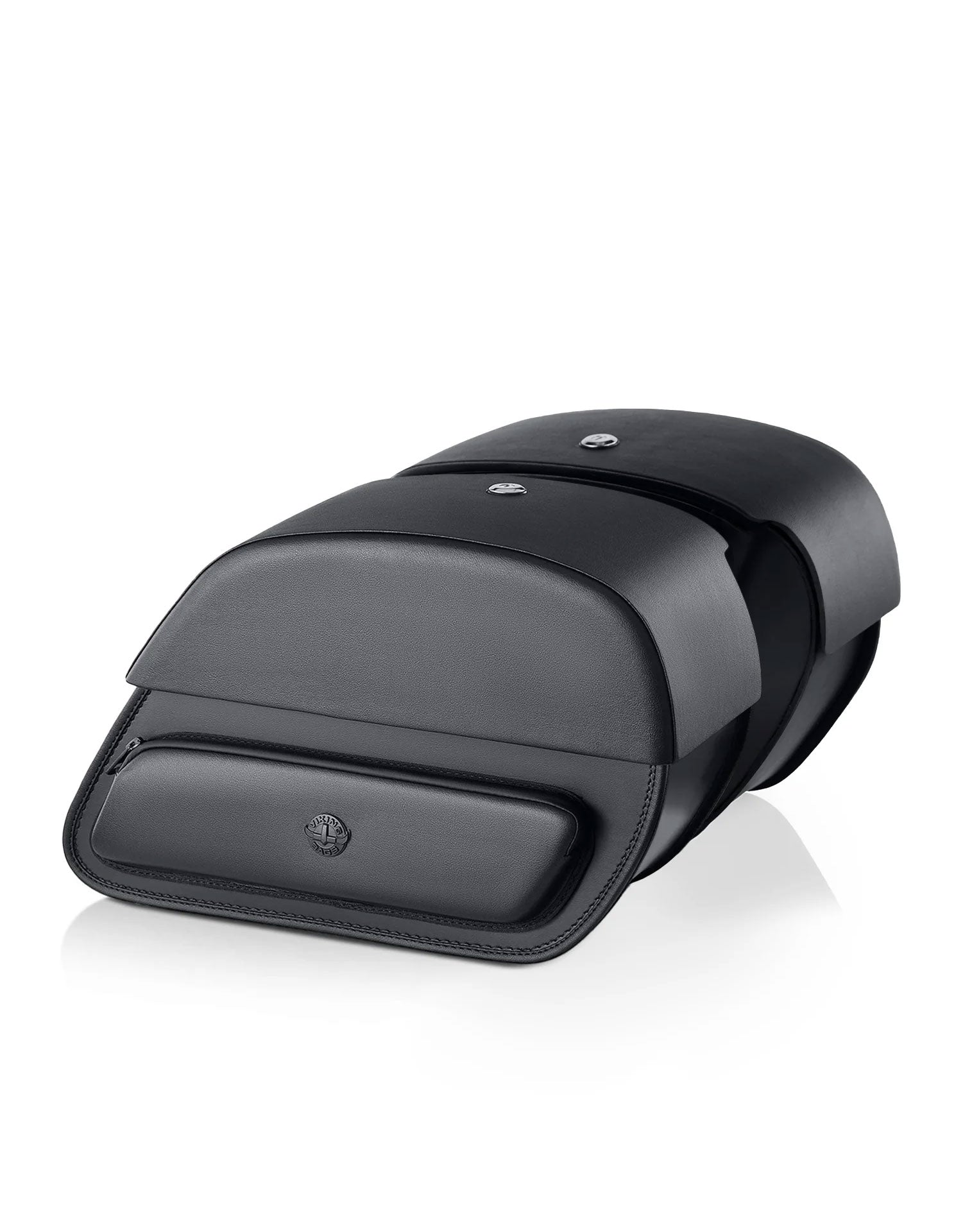 32L - Pantheon Large Hard Mount Shock Cutout Saddlebags for Harley Dyna Switchback FLD Main View