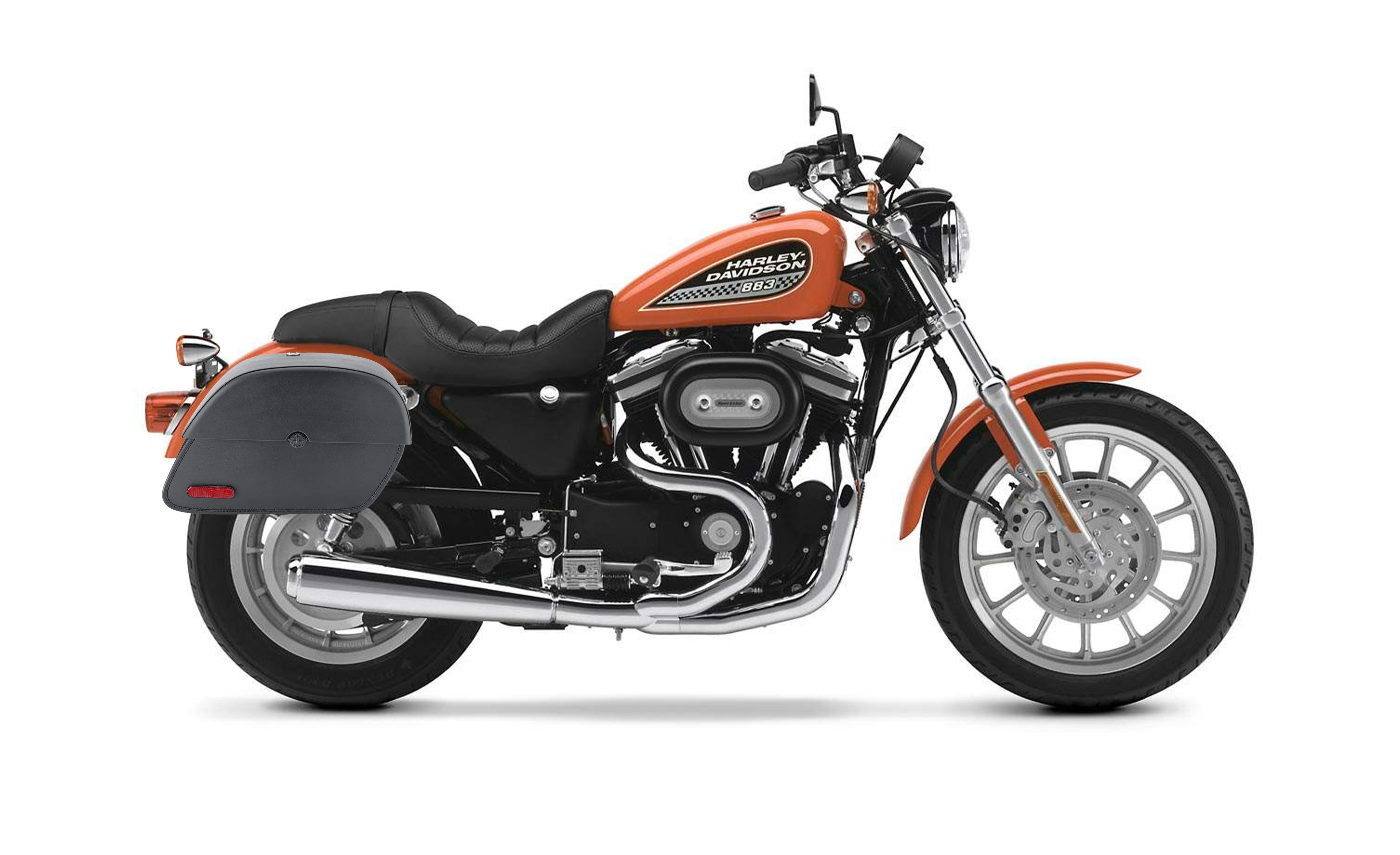 Viking 32L Panzer Large Shock Cutout Harley 883 Low XL883L Saddlebags