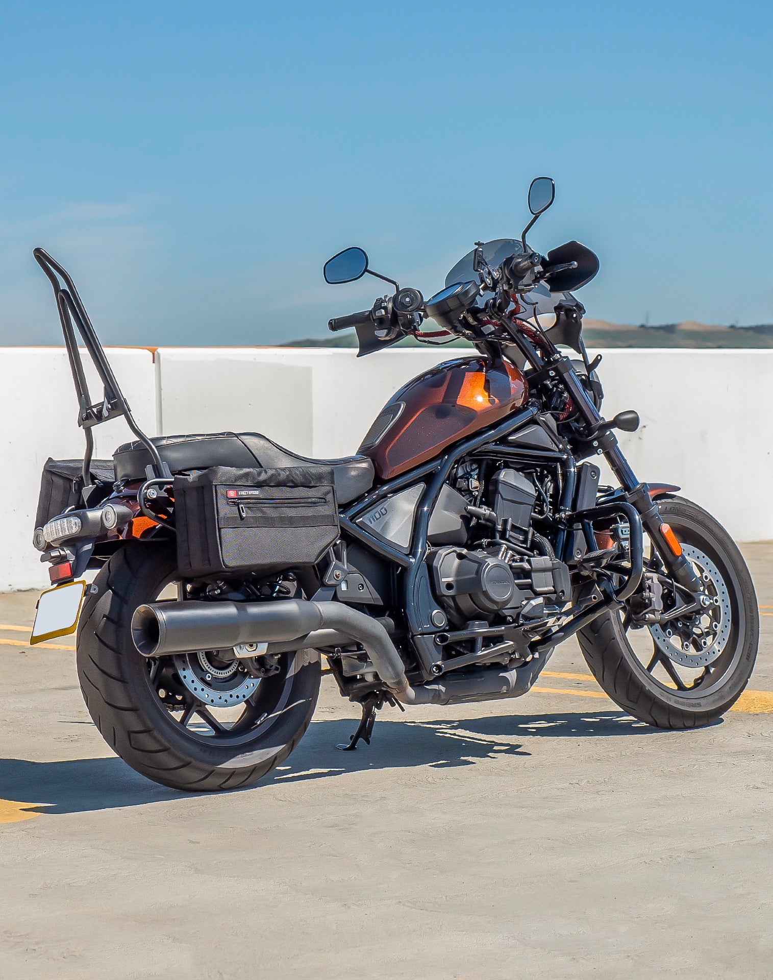 18L - Patriot Large Honda Rebel 1100 Motorcycle Throw Over Saddlebags v1